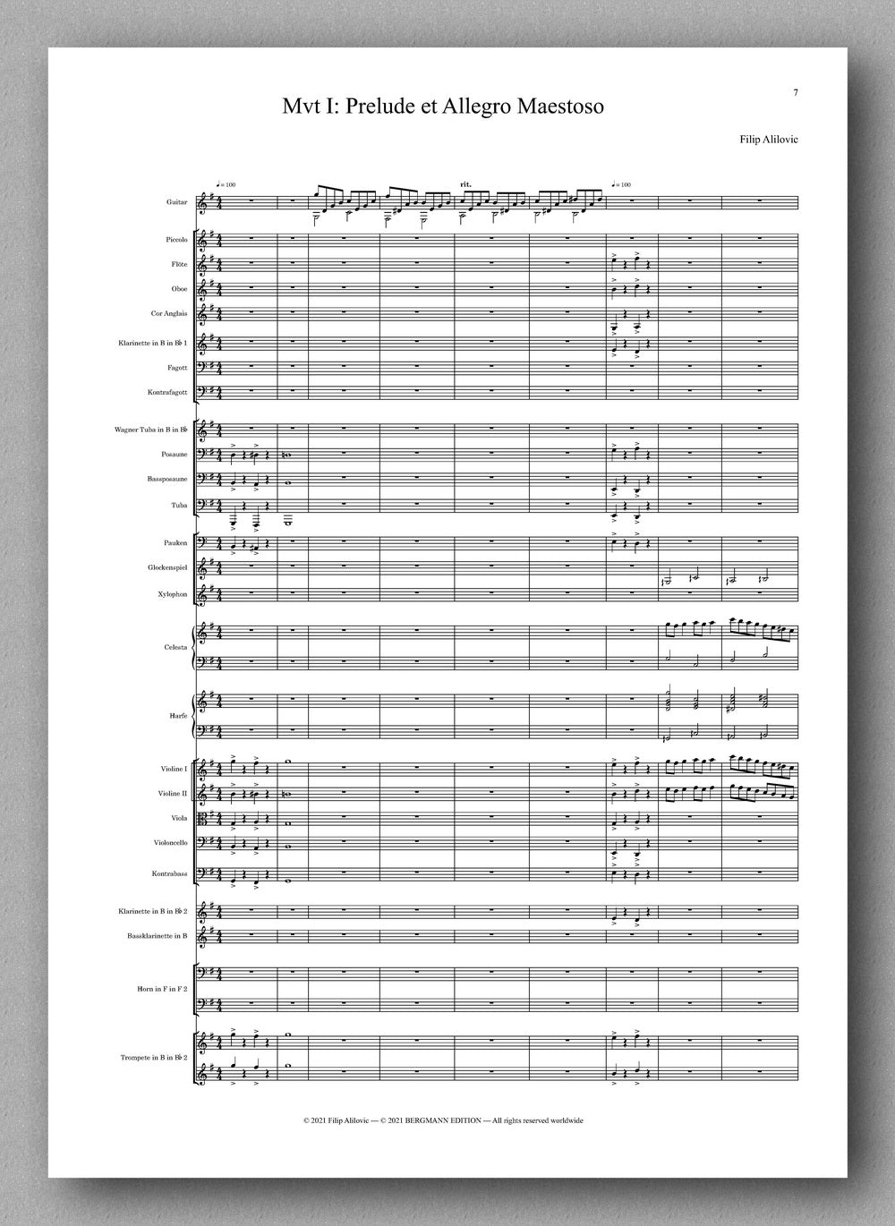 Filip Alilovic, Guitar Concert No. 2 - preview of the full score 1