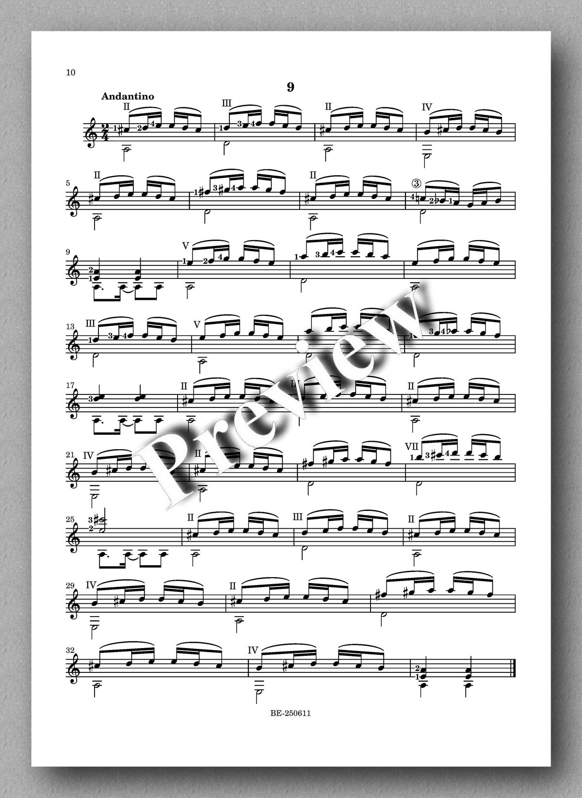 Adrian Andrei, 10 Exer-studies in slurs - preview of the music score 3