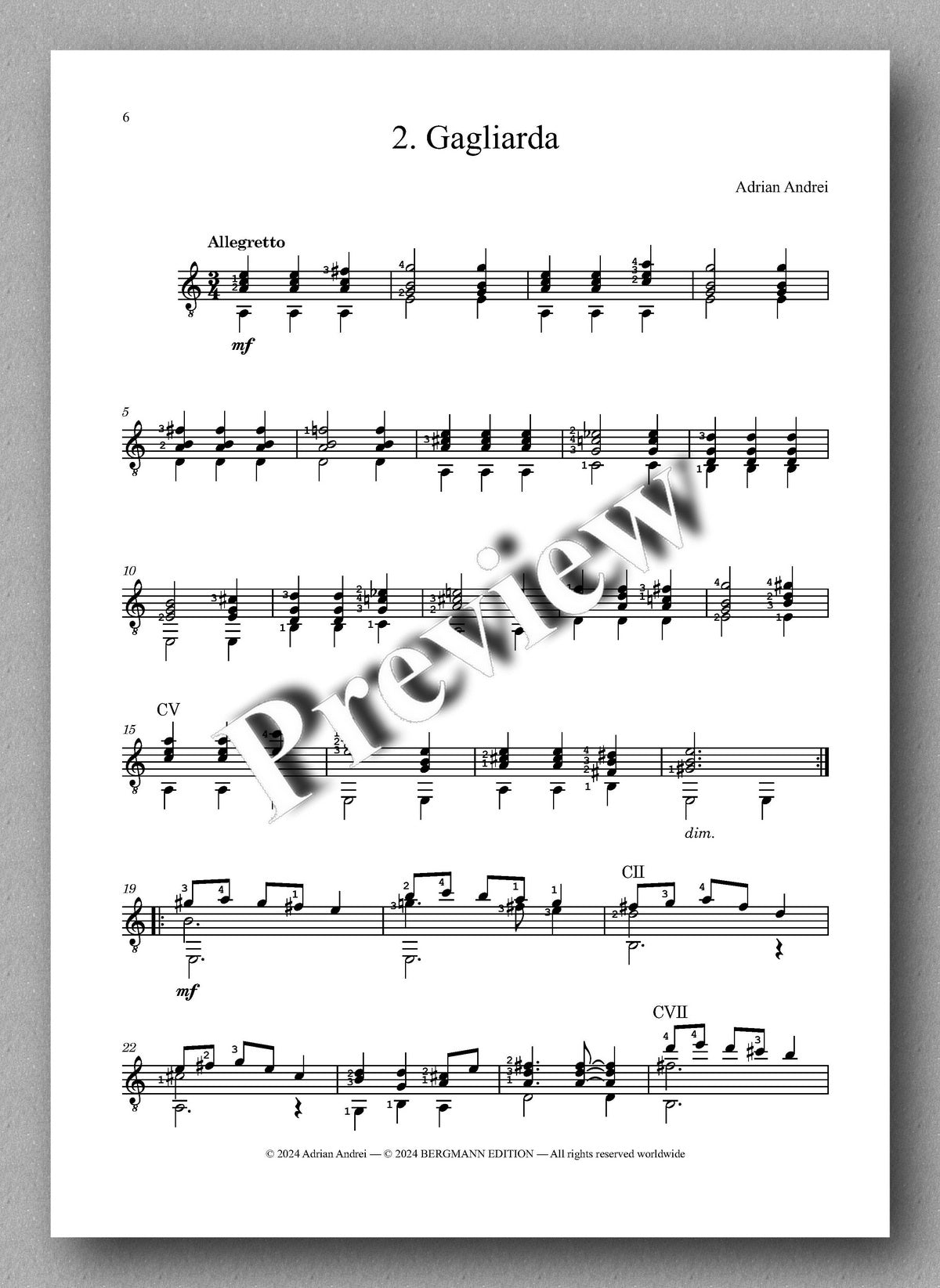 Adrian Andrei, In nomine Gesualdo - preview of the music score 2