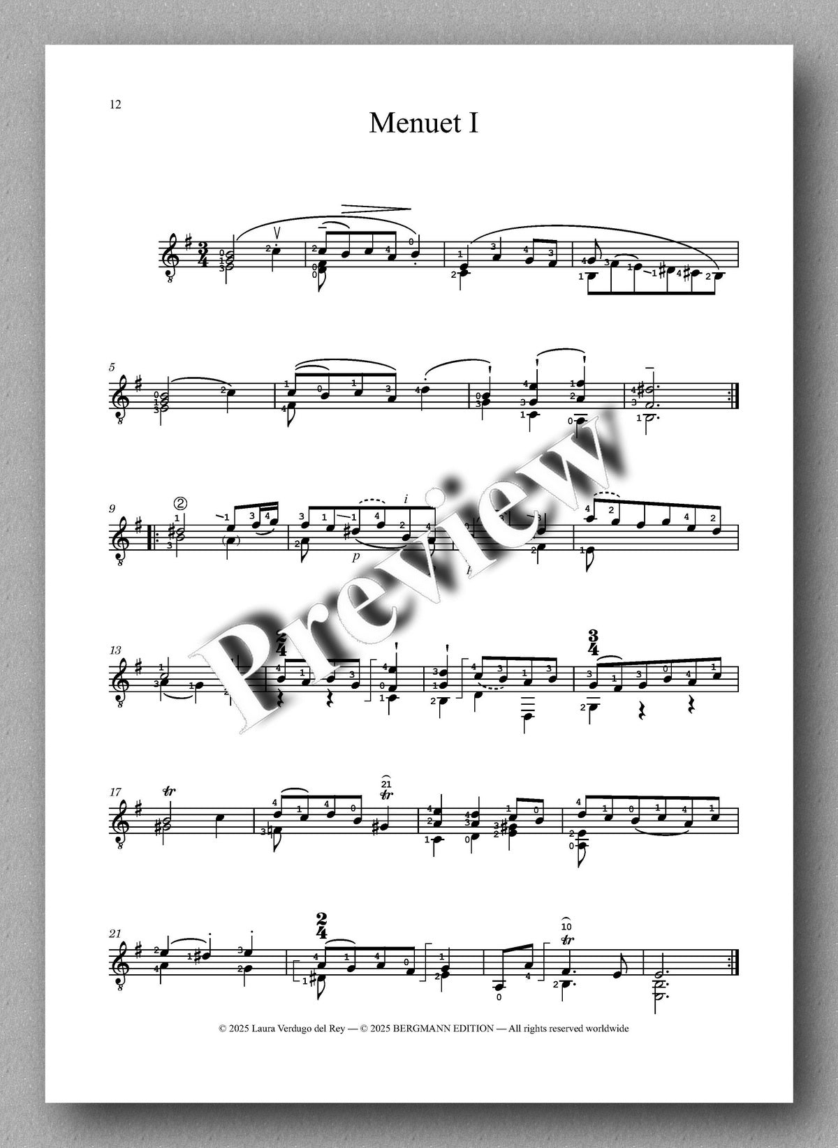 Johann Sebastian Bach, Cello Suite No. 2, BWV 1008 - preview of the music score 3