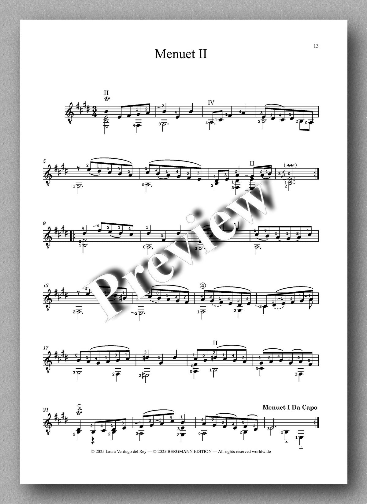 Johann Sebastian Bach, Cello Suite No. 2, BWV 1008 - preview of the music score 4