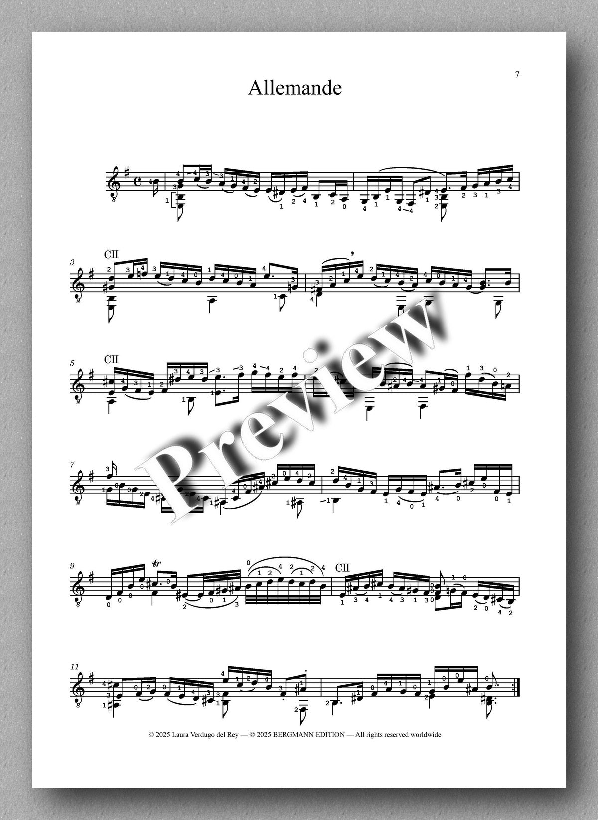 Johann Sebastian Bach, Cello Suite No. 2, BWV 1008 - preview of the music score 1