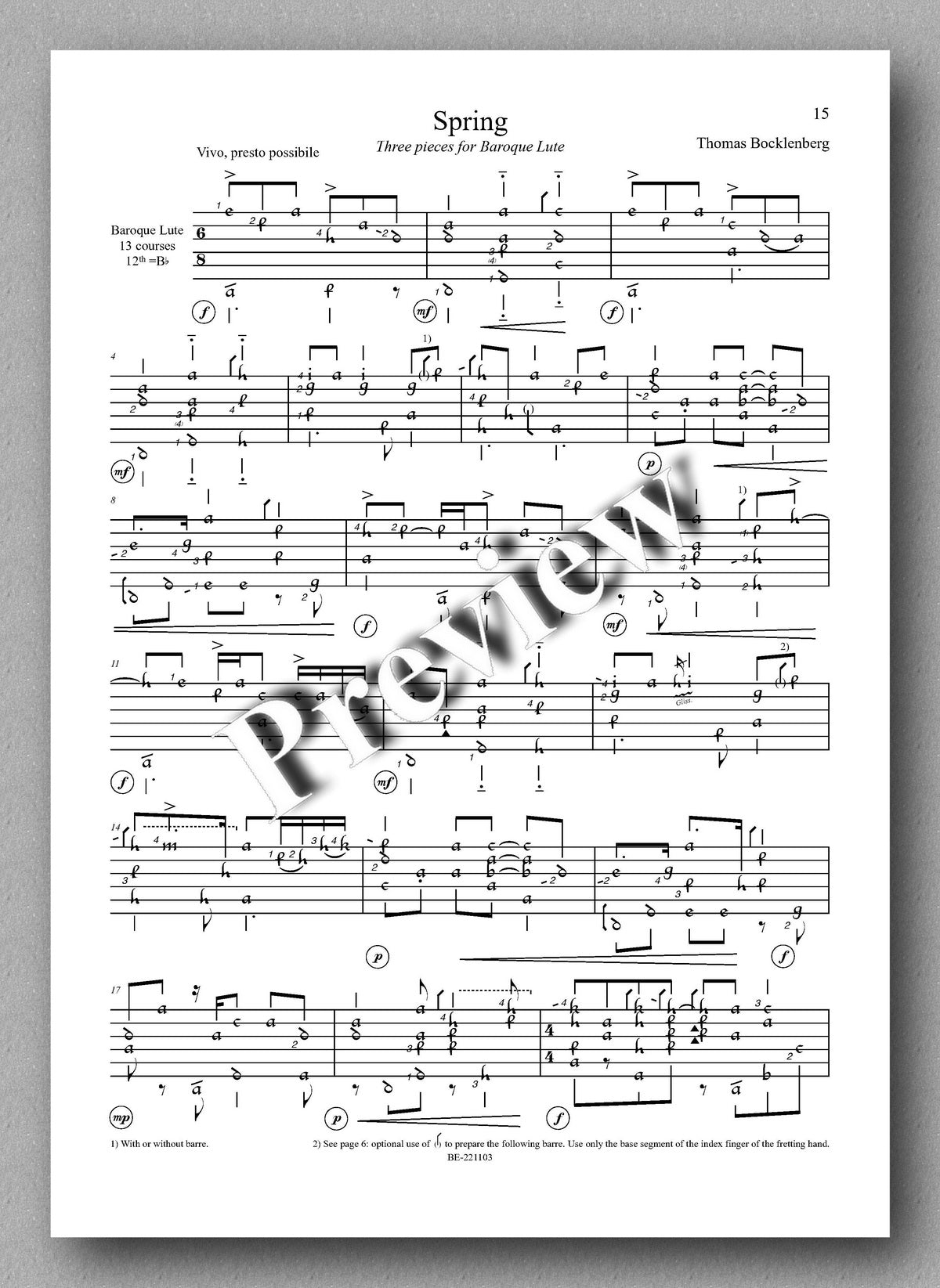 Thomas Bocklenberg, Crossing – MicroTask – Spring - preview of the music score 3