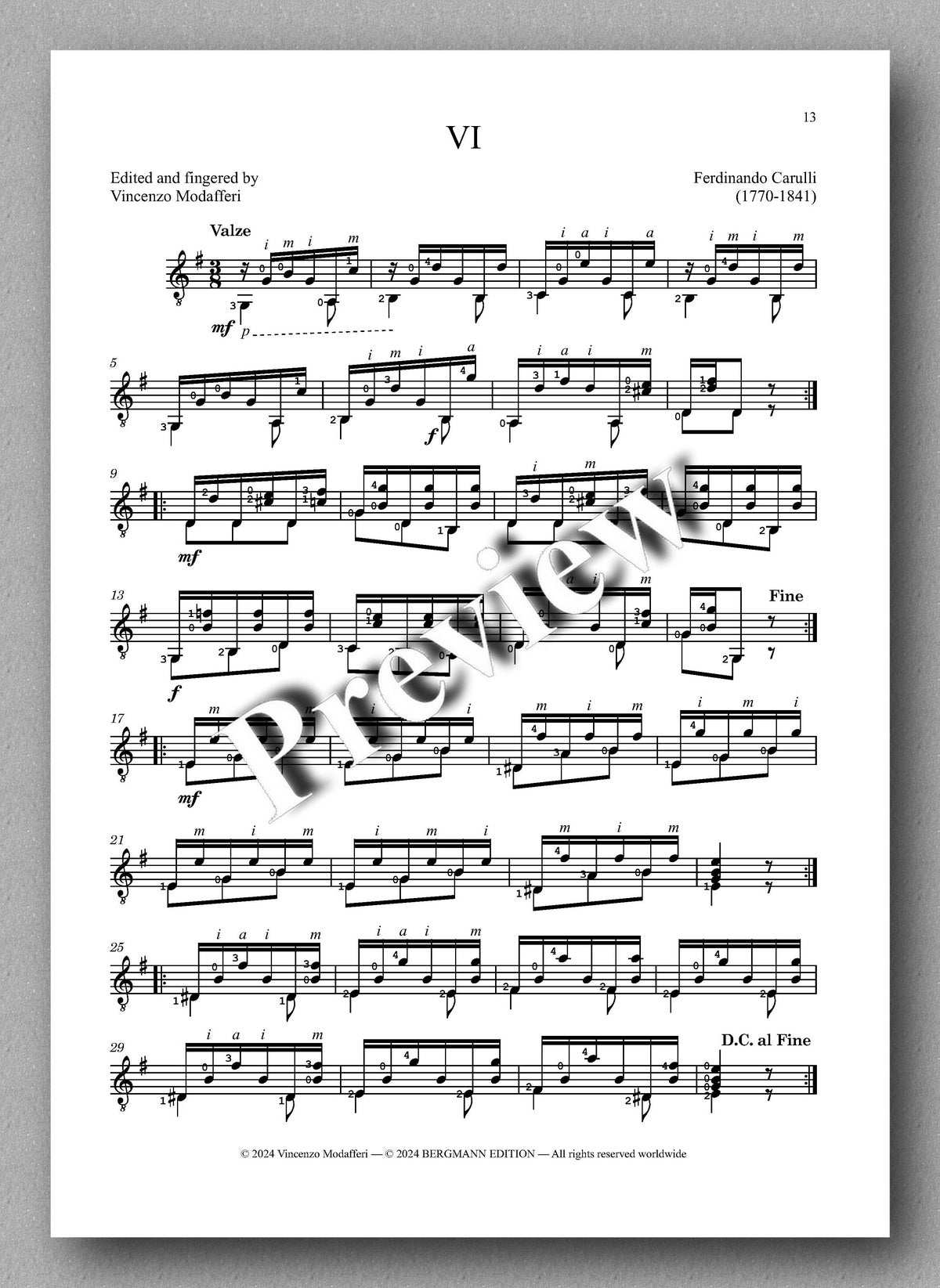 Ferdinando Carulli, Morceaux, Progressifs pour la guitare op. 264 - preview of the music score 2