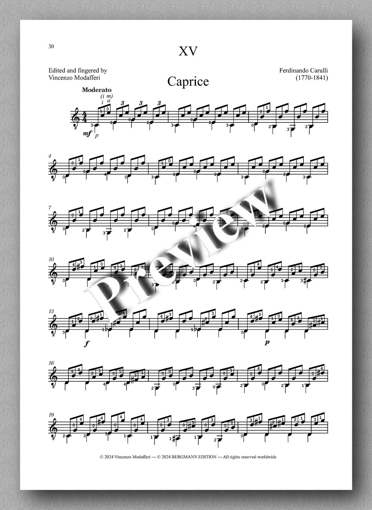 Ferdinando Carulli, Morceaux, Progressifs pour la guitare op. 264 - preview of the music score 4