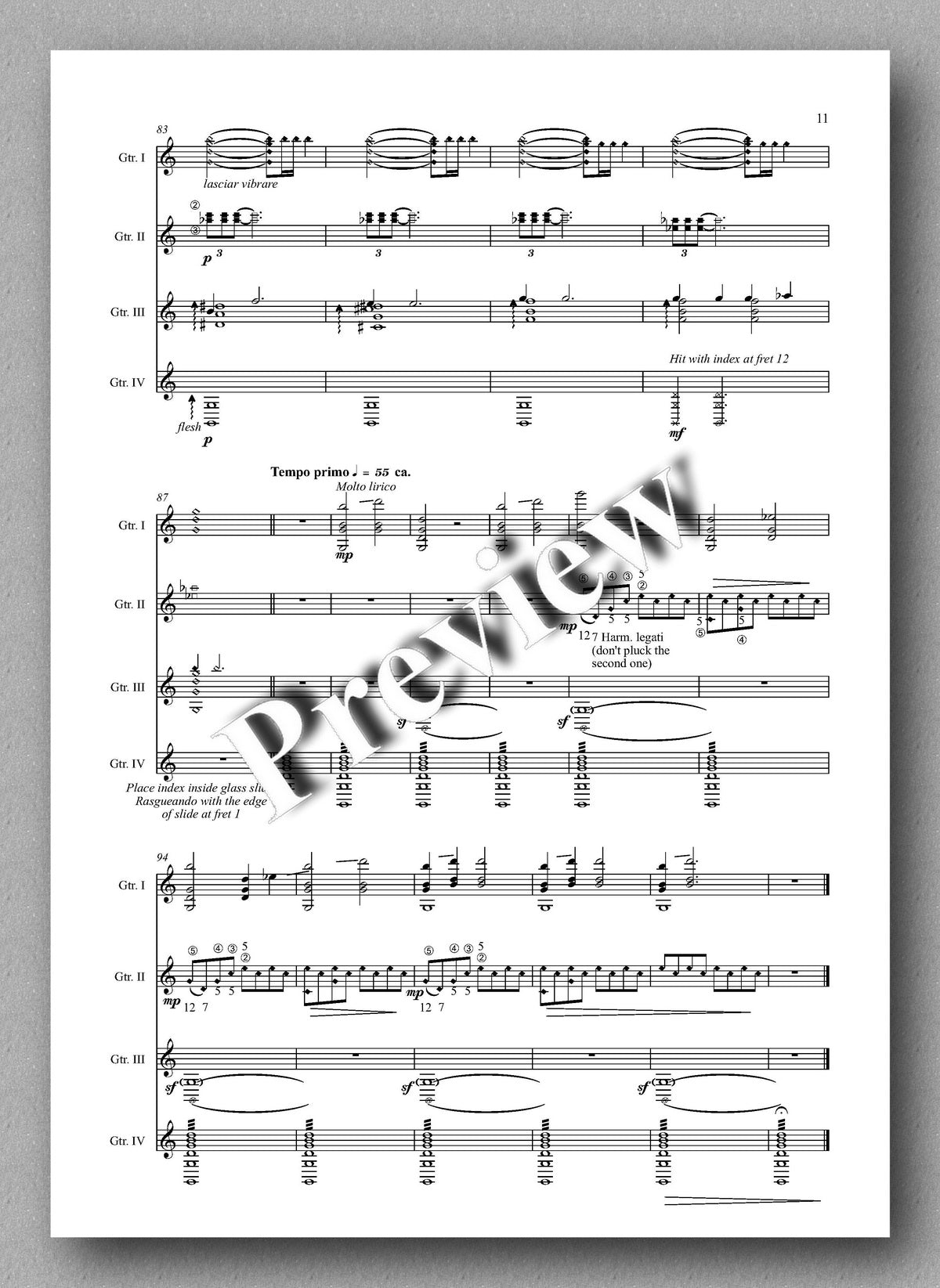 Agustín Castilla Ávila, Chant for the Sun of the Last Day - preview of the music score 3