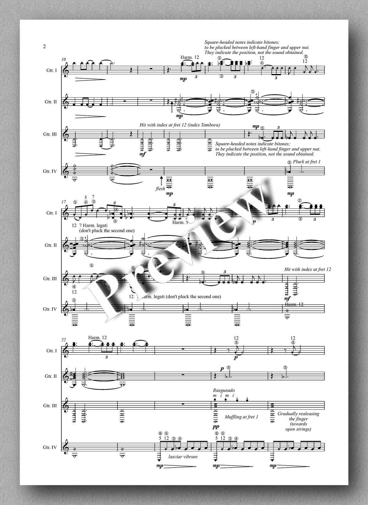 Agustín Castilla Ávila, Chant for the Sun of the Last Day - preview of the music score 2