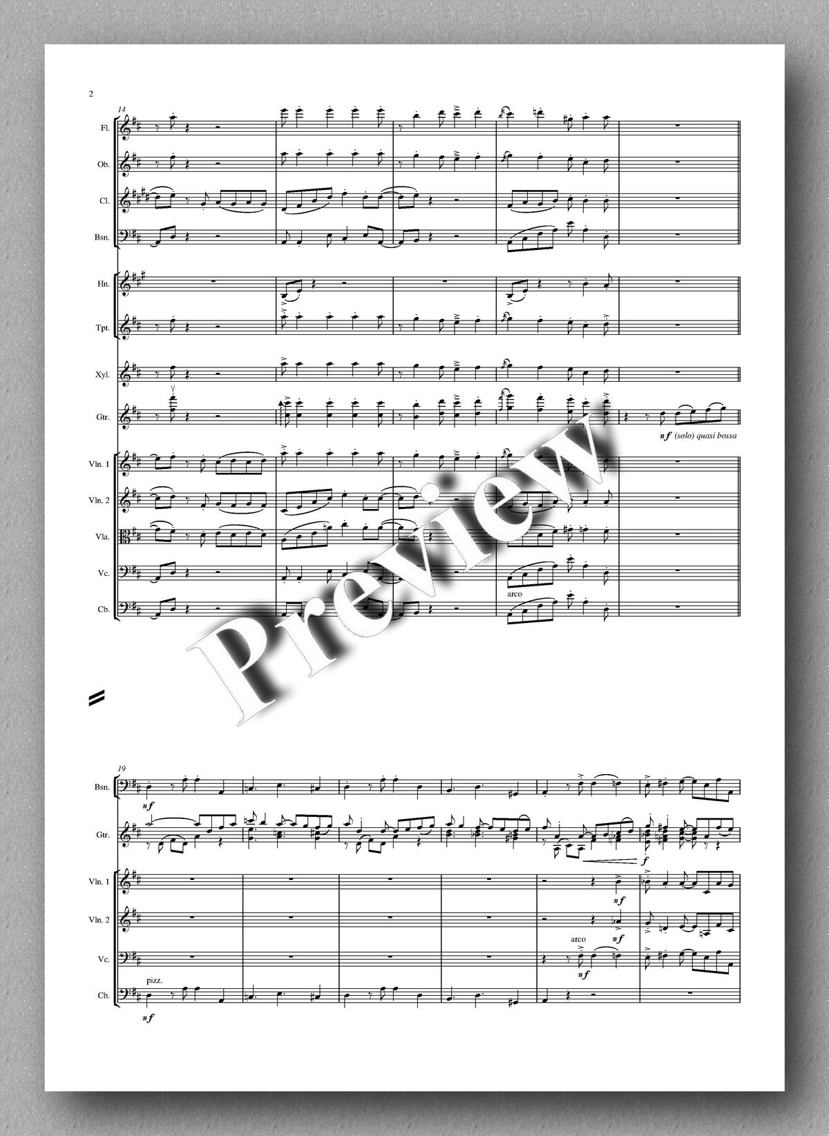 Roland Chadwick - Concerto Brasileiras - preview of the music score 2