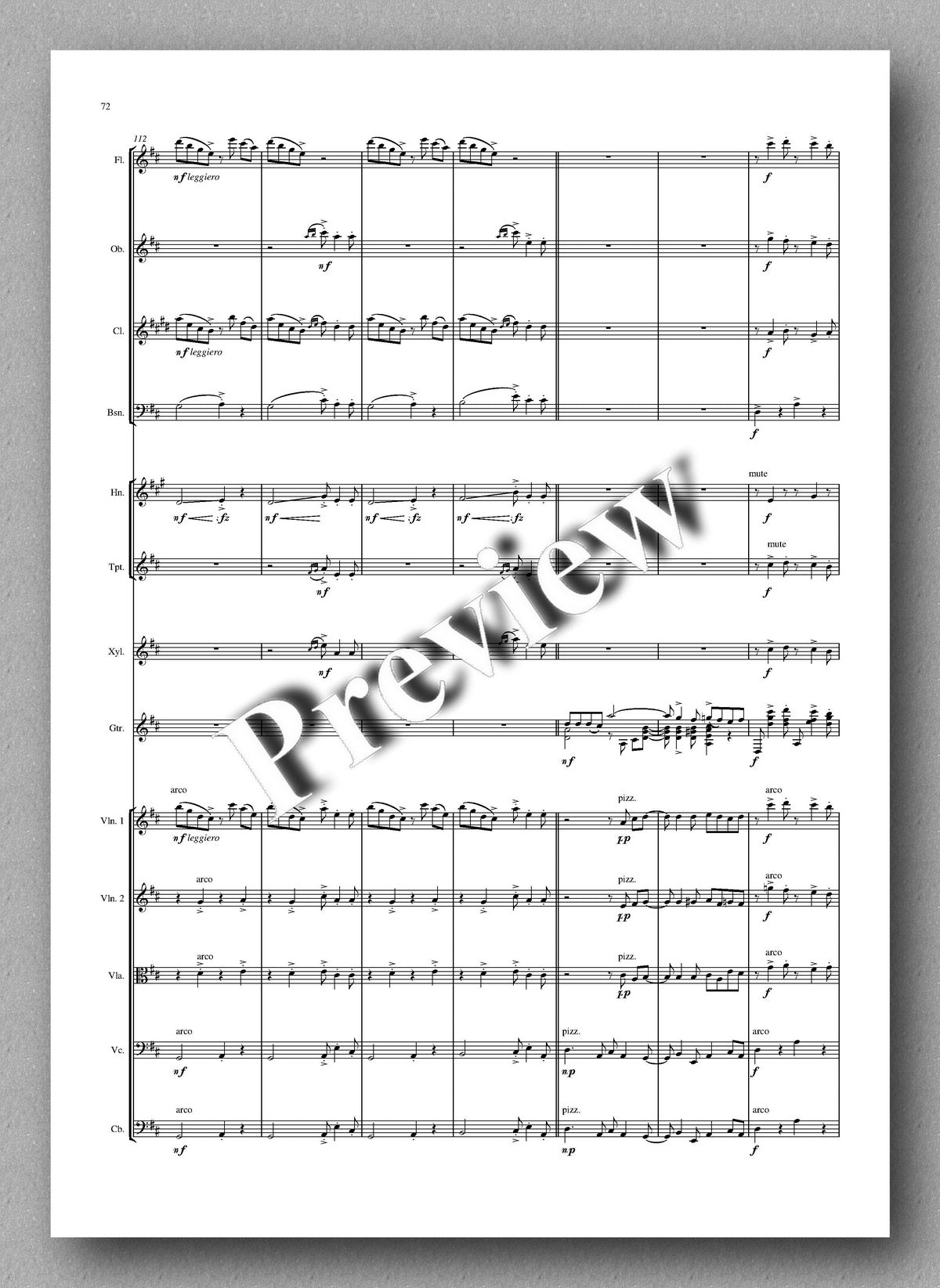 Roland Chadwick - Concerto Brasileiras - preview of the music score 7