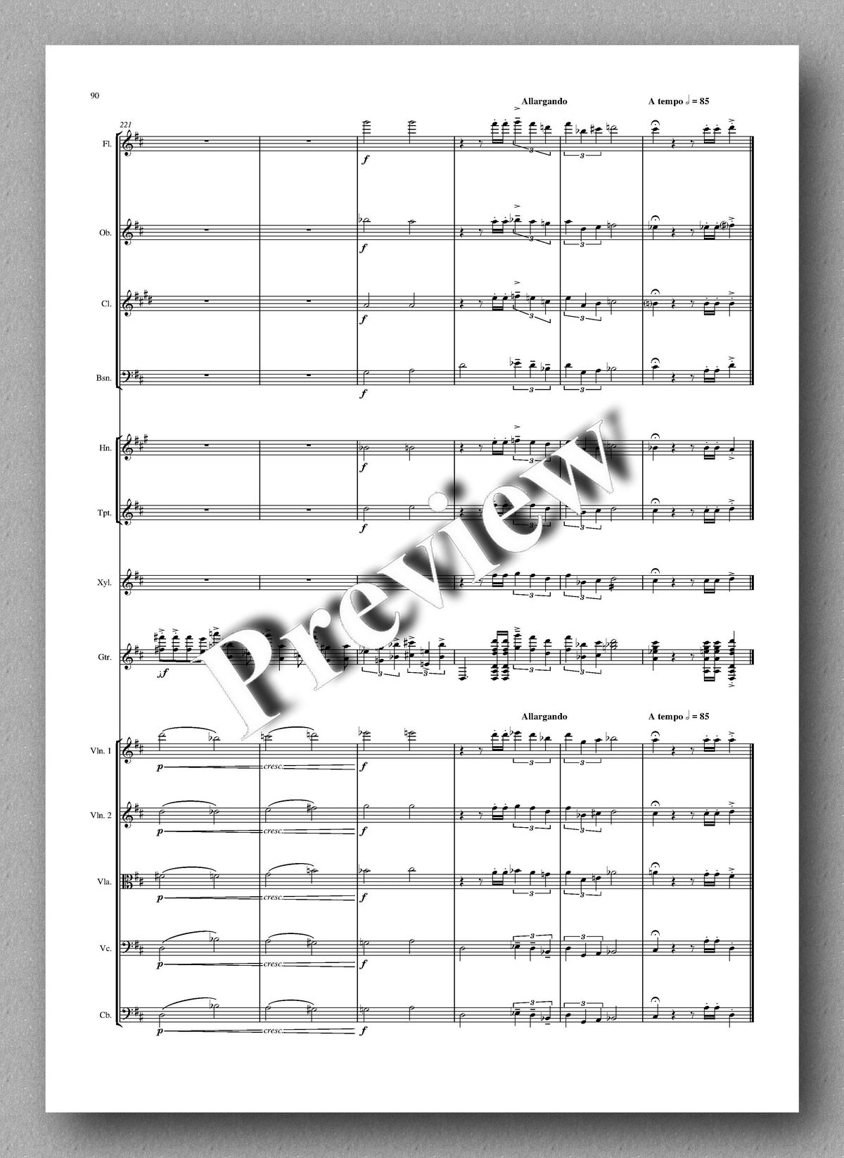 Roland Chadwick - Concerto Brasileiras - preview of the music score 8