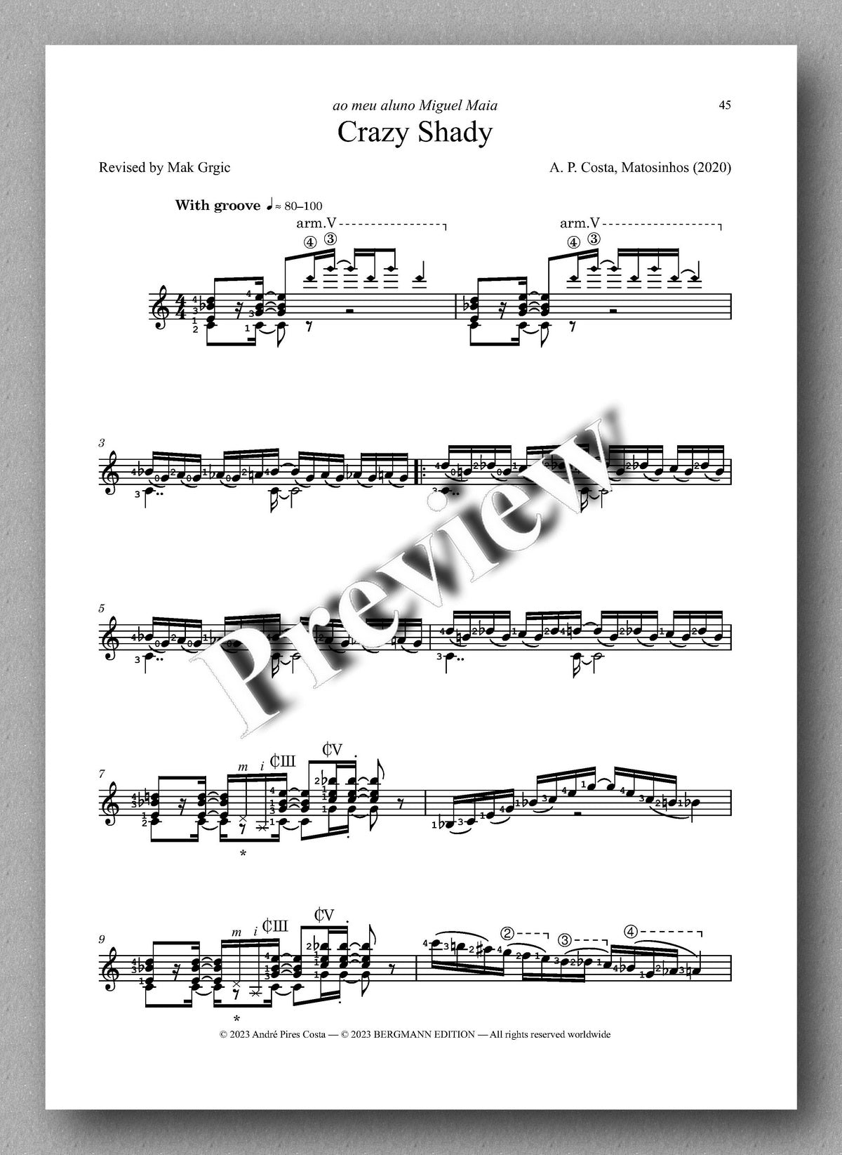 André Pires Costa, 20 Studies for Performance, Op. 20 - preview of the music score 4