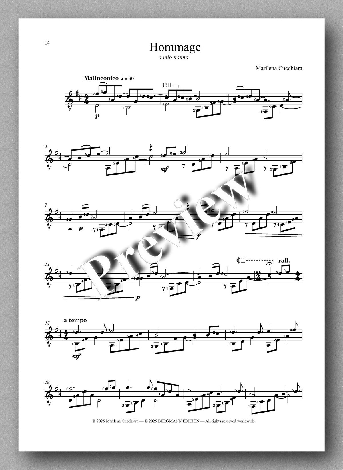Marilena Cucchiara, Family House - preview of the music score 2