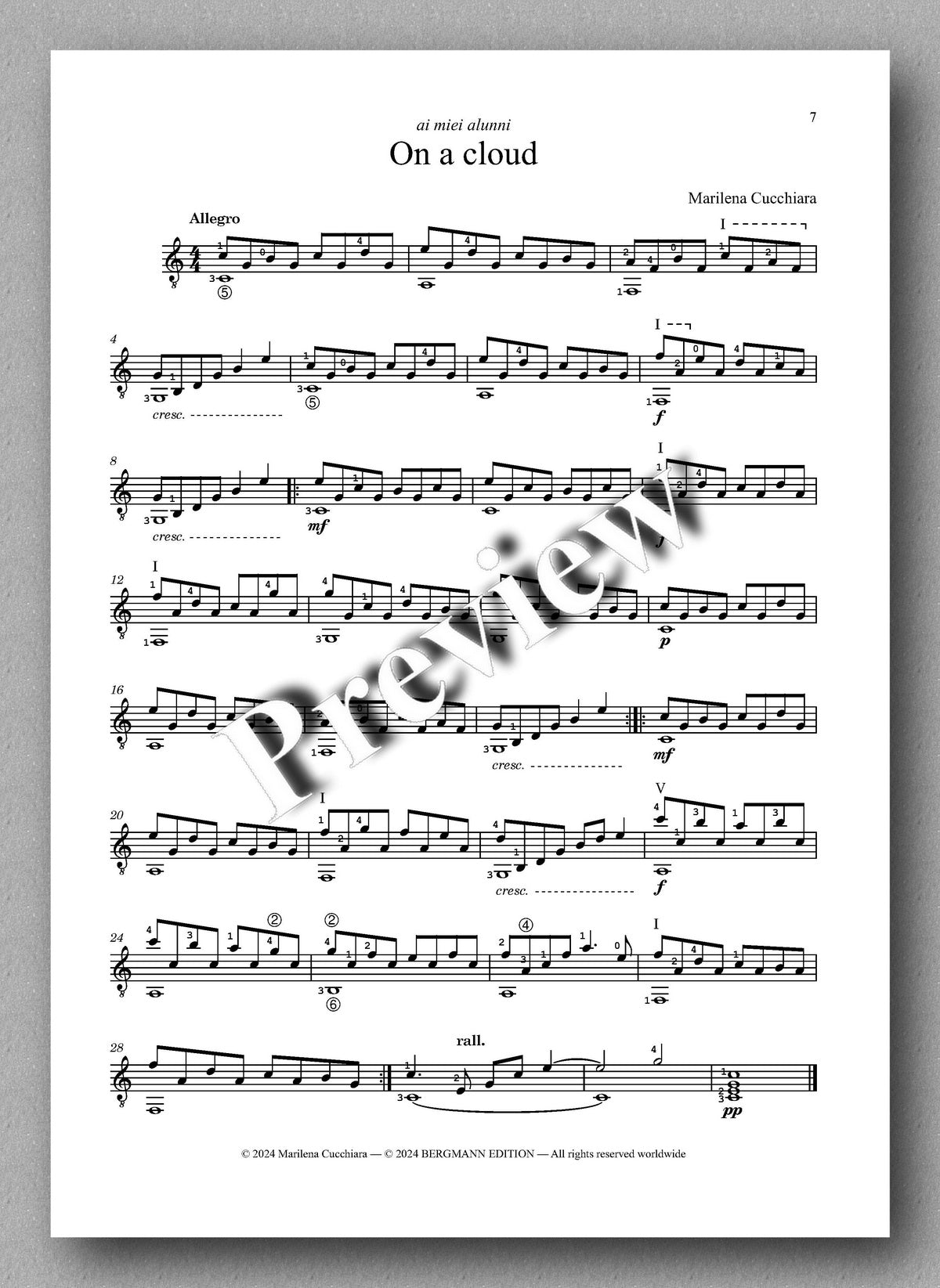 Marilena Cucchiara, Travel Suite - preview of the music score 2