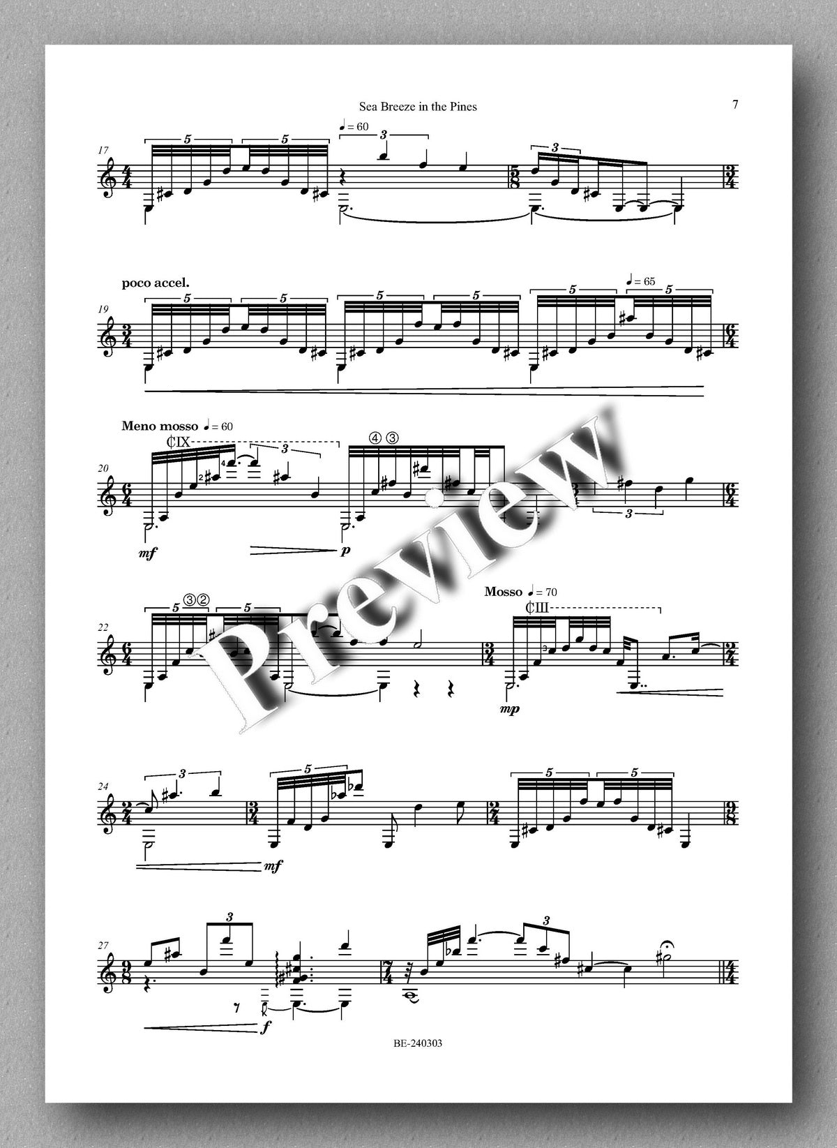 Per Dybro Sørensen, Sea Breeze in the Pines - preview of the music score 2