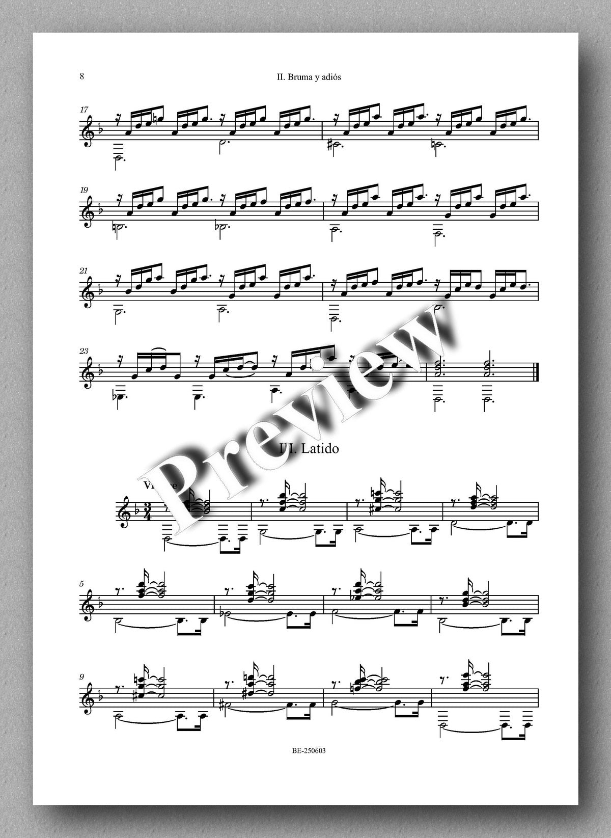 Juan Erena, VARIACIONES SOBRE UN PRELUDIO DE CHOPIN - preview of the Music score 2