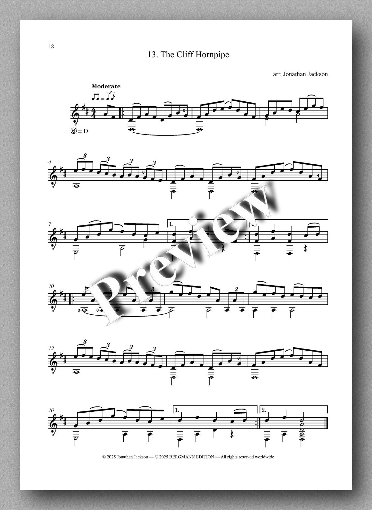 Irish Folk Songs and Dances by Jonathan Jackson - preview of the music score 4