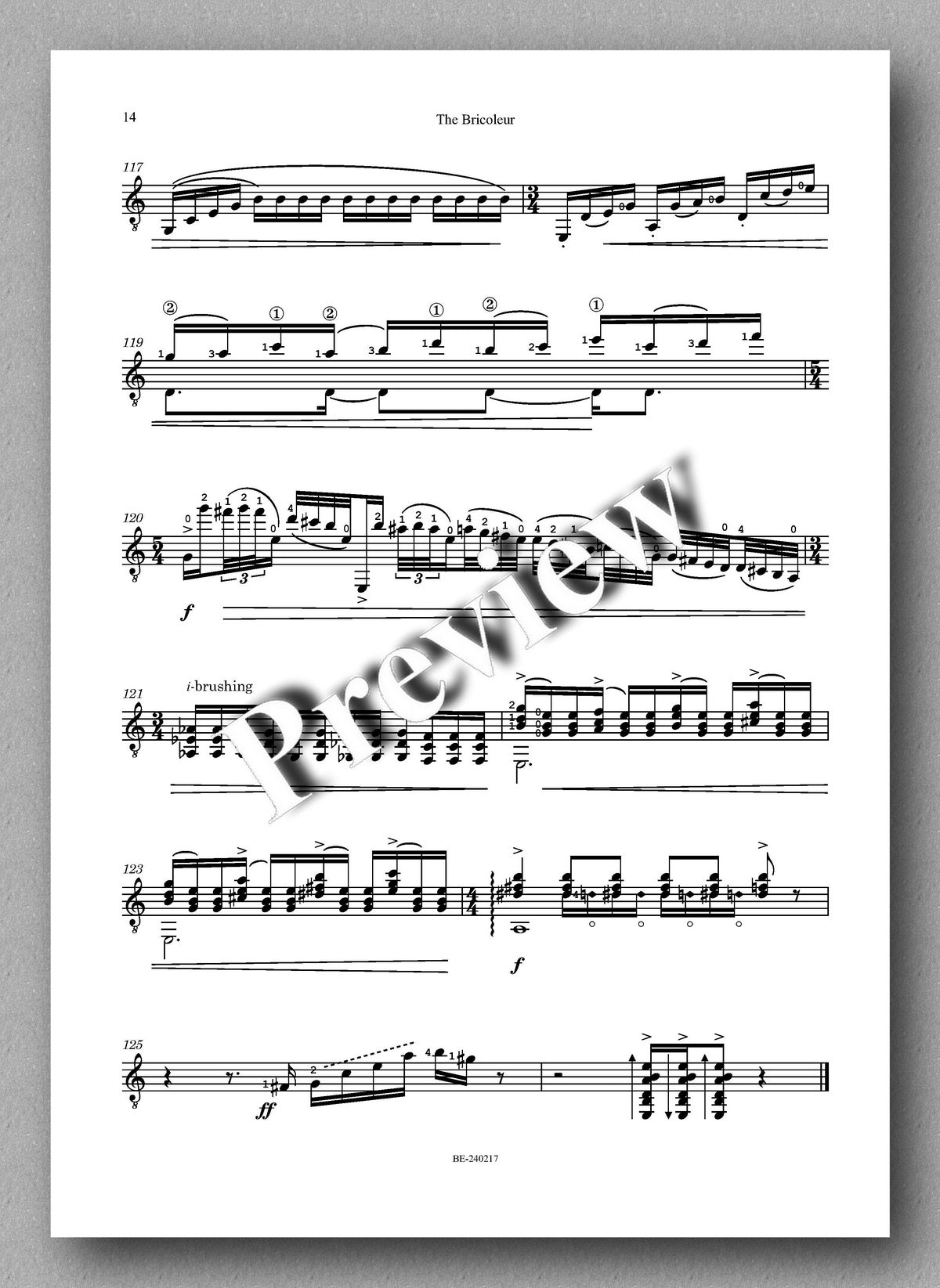 Knopf, The Bricoleur - preview of the music score 3