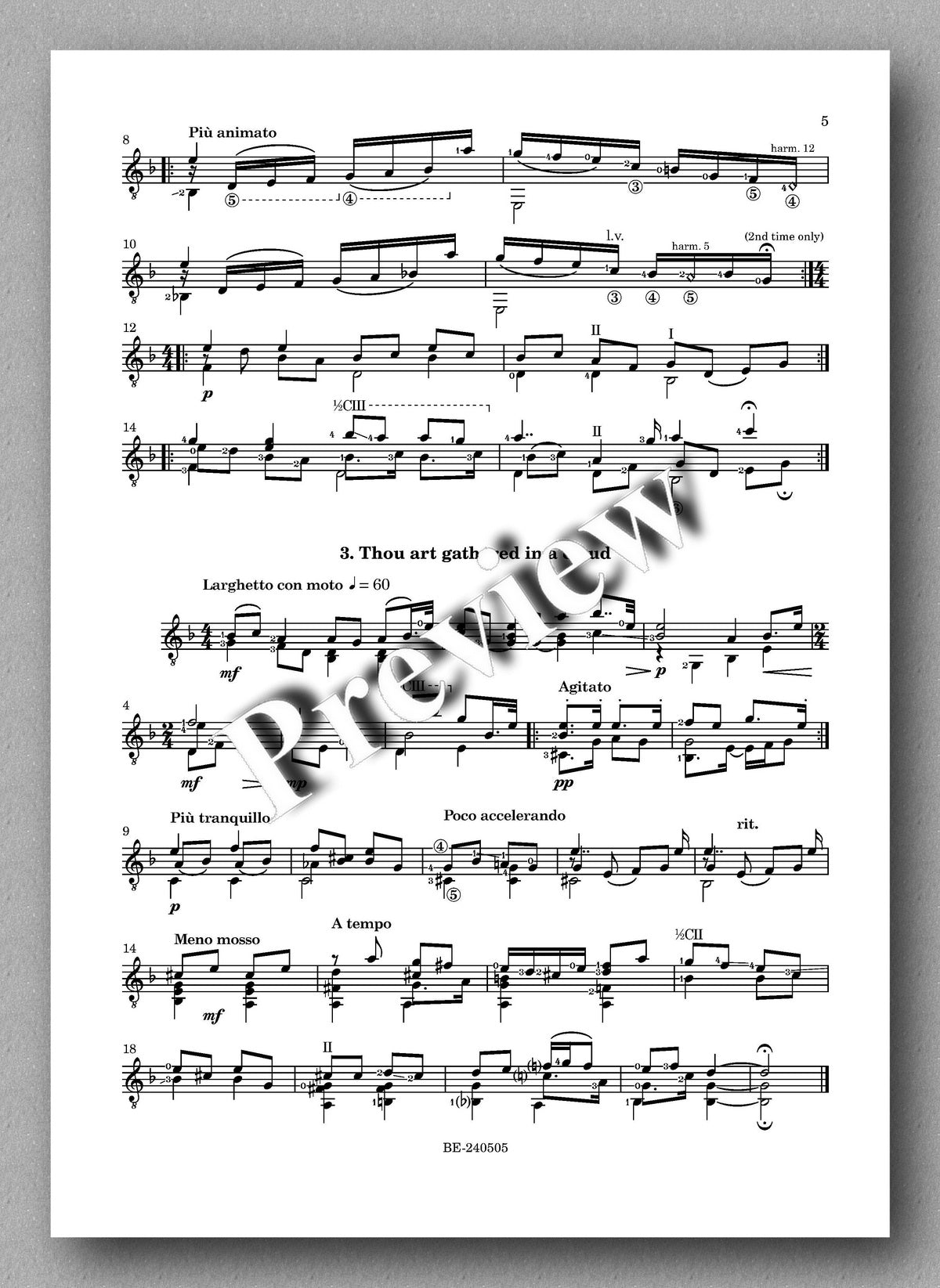 Gordon Ferries, Manfred Suite - preview of the music score 2