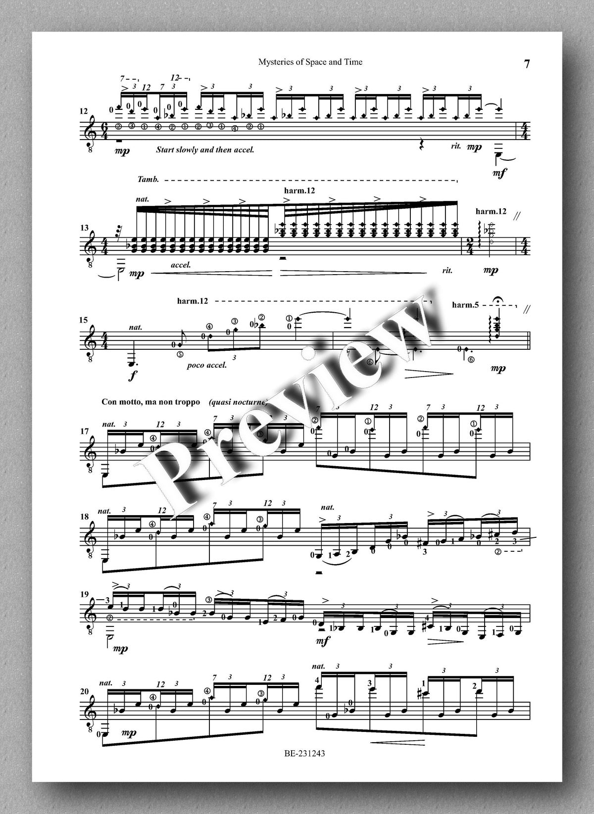 Mysteries of Space and Time by Kacha Metreveli - preview of the music score 2