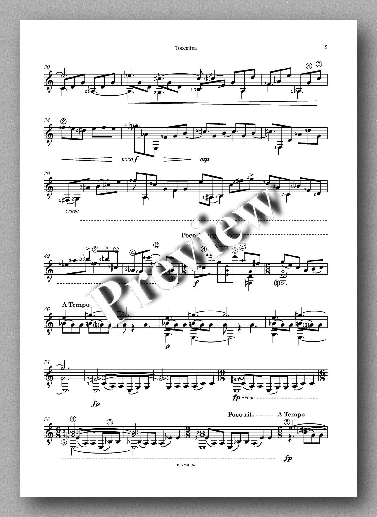 Owen Middleton, Toccatina (or The Devil's Jig) - preview of the music score 2