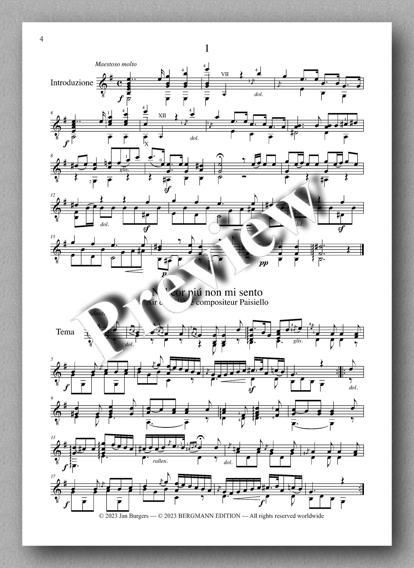 Molino, Collected Works for Guitar Solo, Vol. 33 - preview of the music score 1