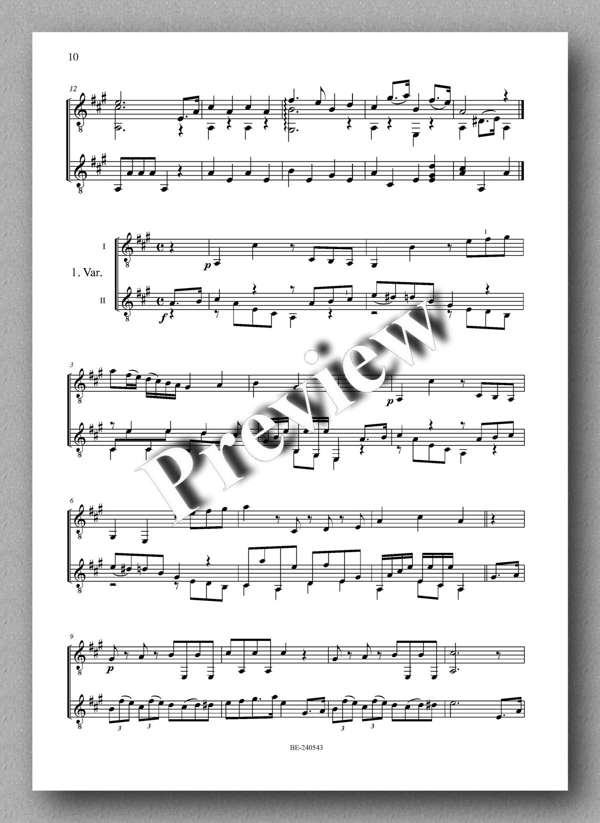 Francesco Molino, Grand Potpourri for two guitars - preview of the music score 3