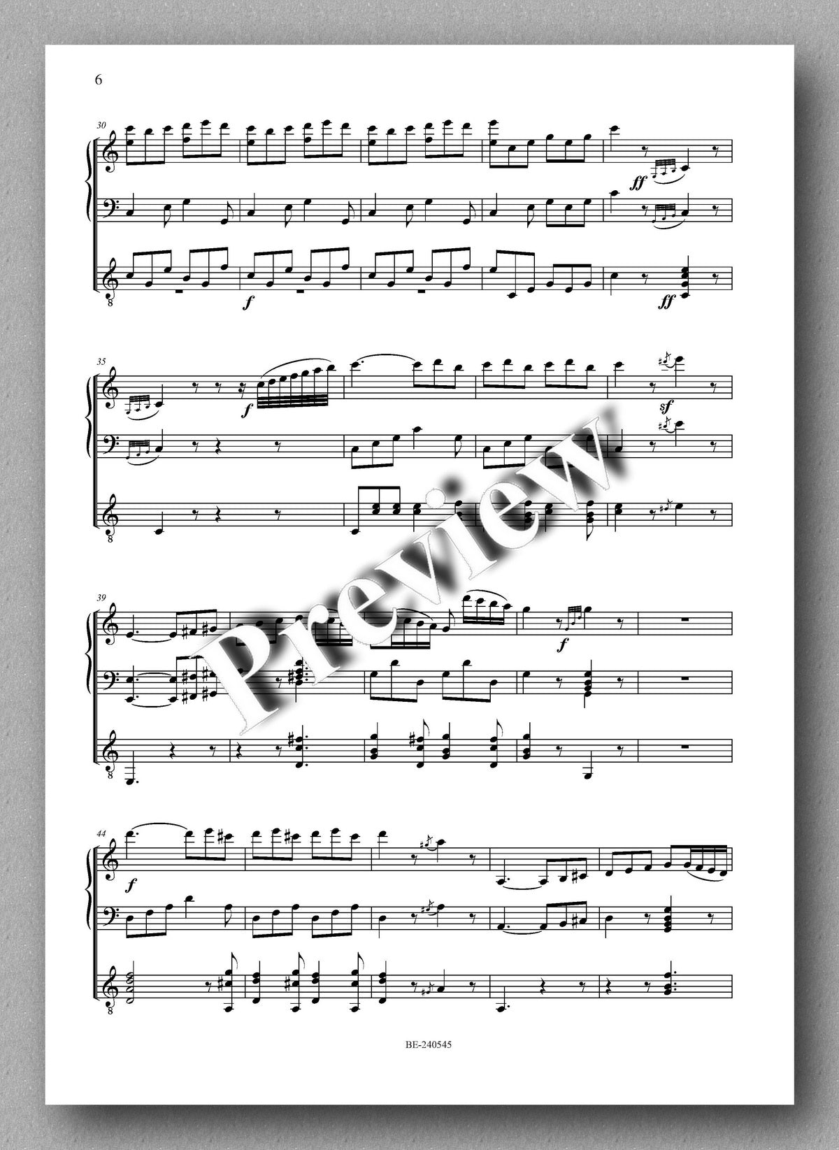 Francesco Molino, Third Nocturnal for Piano and Guitar on themes by Rossini (Opus 57) - preview of the music score 3
