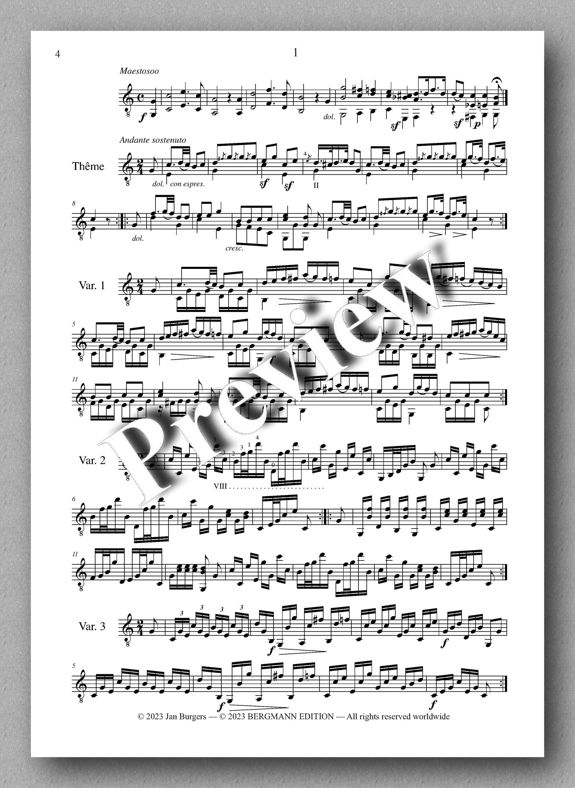 Molino, Collected Works for Guitar Solo, Vol. 10 - preview of the music score 1