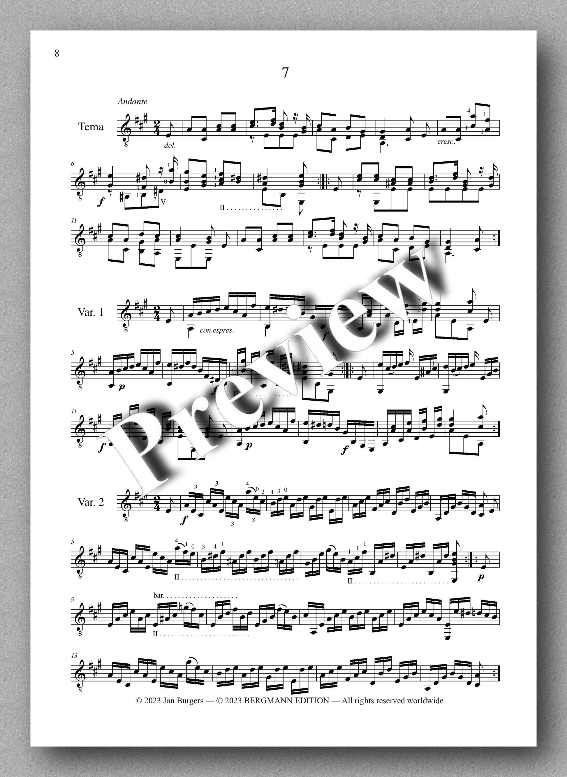 Molino, Collected Works for Guitar Solo, Vol. 11 -preview of the musik score 2