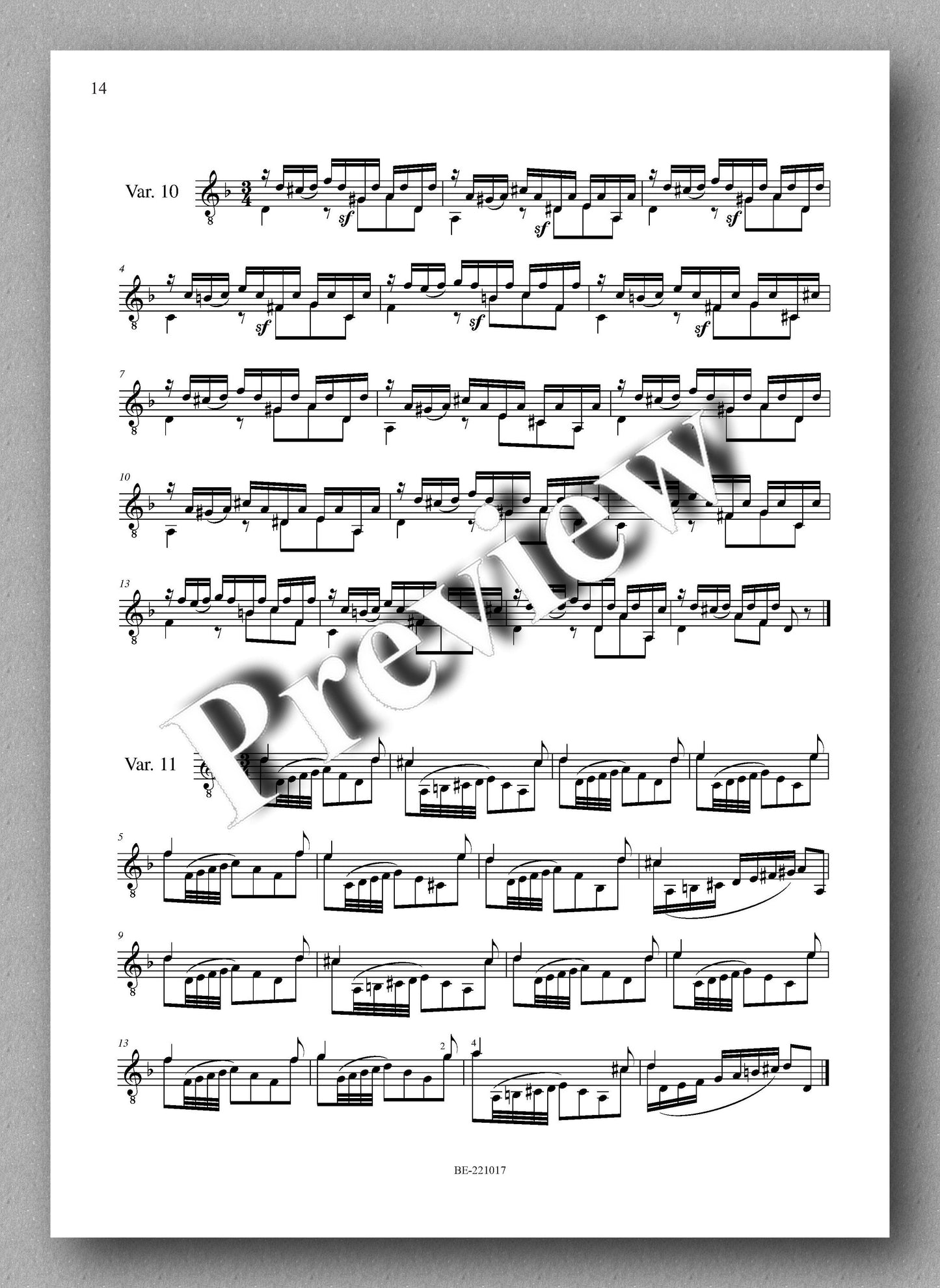 Molino, Collected Works for Guitar Solo, Vol. 12 - preview of the music score 3