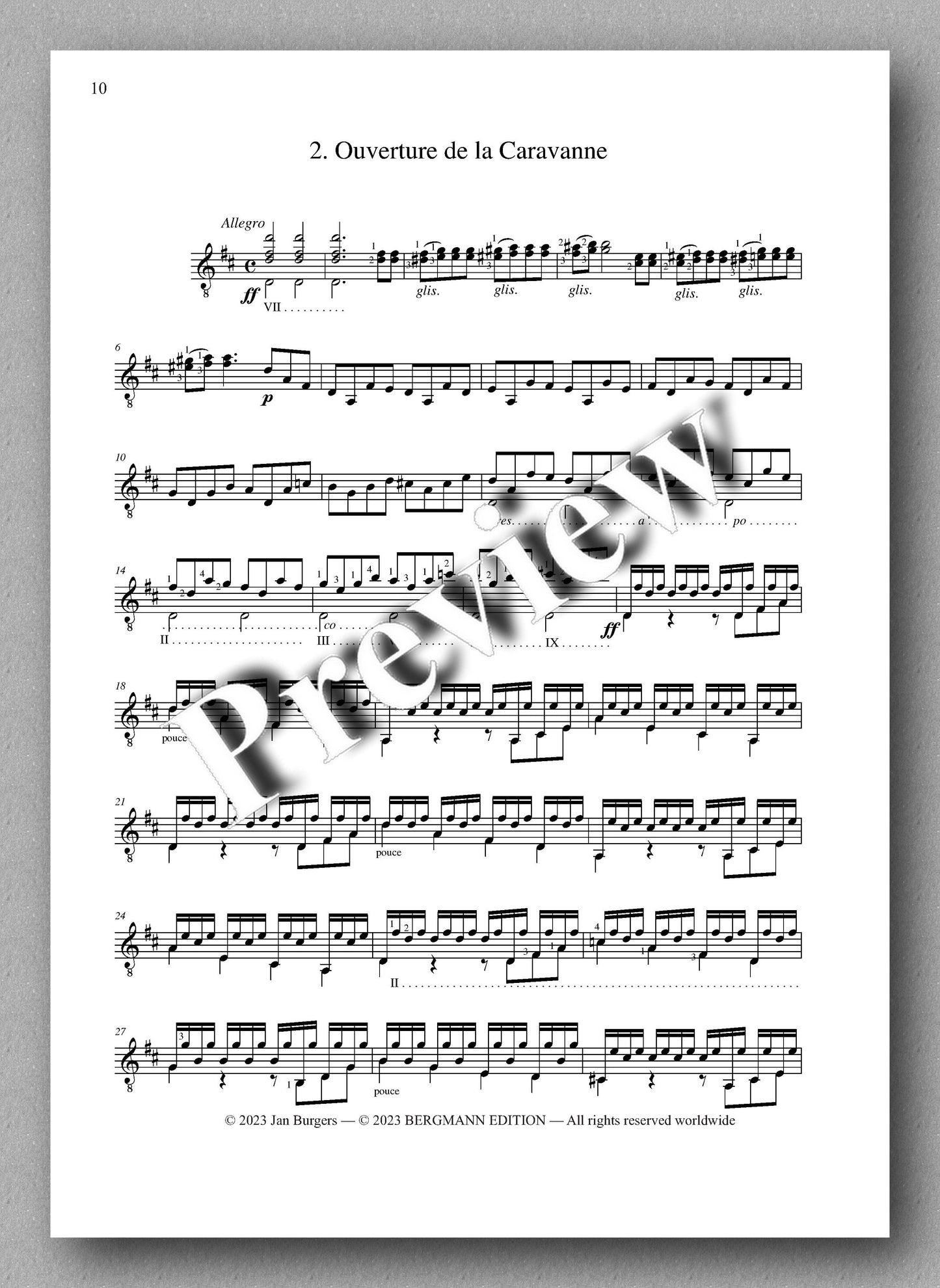 Molino, Collected Works for Guitar Solo, Vol. 19 - preview of the music score 2