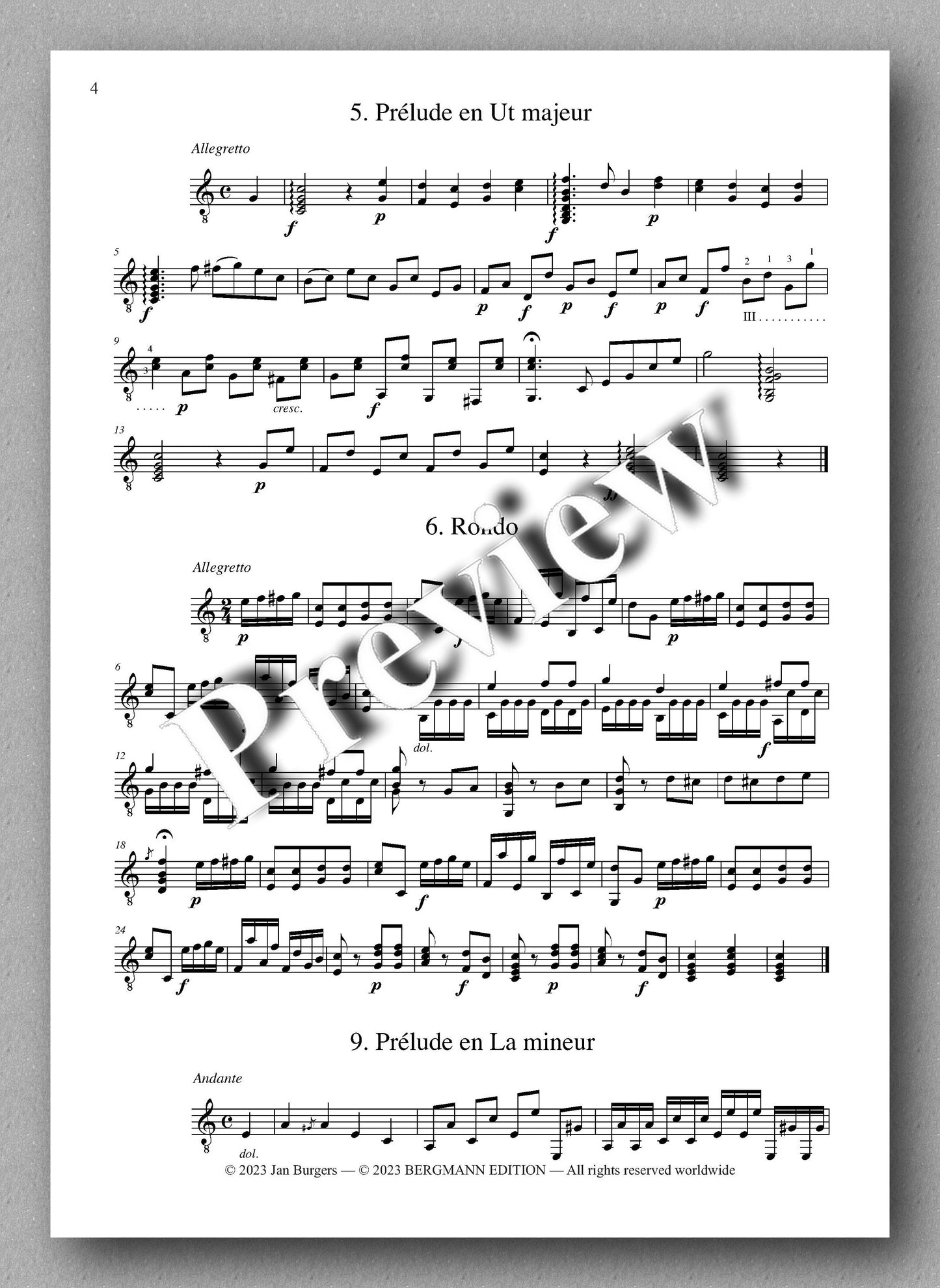 Molino, Collected Works for Guitar Solo, Vol. 1 - preview of the music score 1