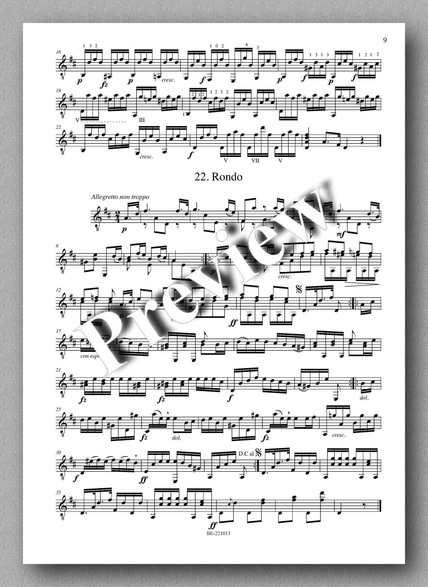 Molino, Collected Works for Guitar Solo, Vol. 1 - preview of the music score 2