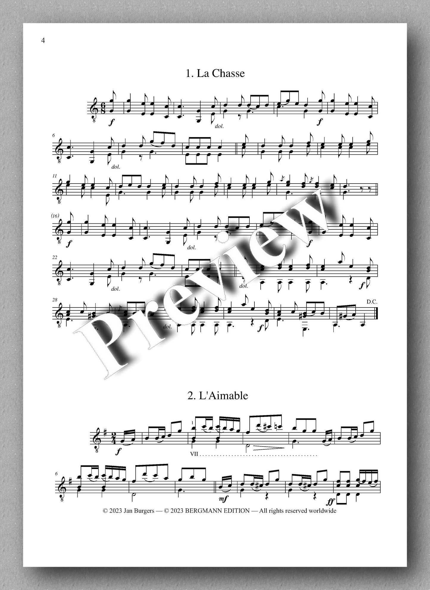 Molino, Collected Works for Guitar Solo, Vol. 21 - preview of the music score 1