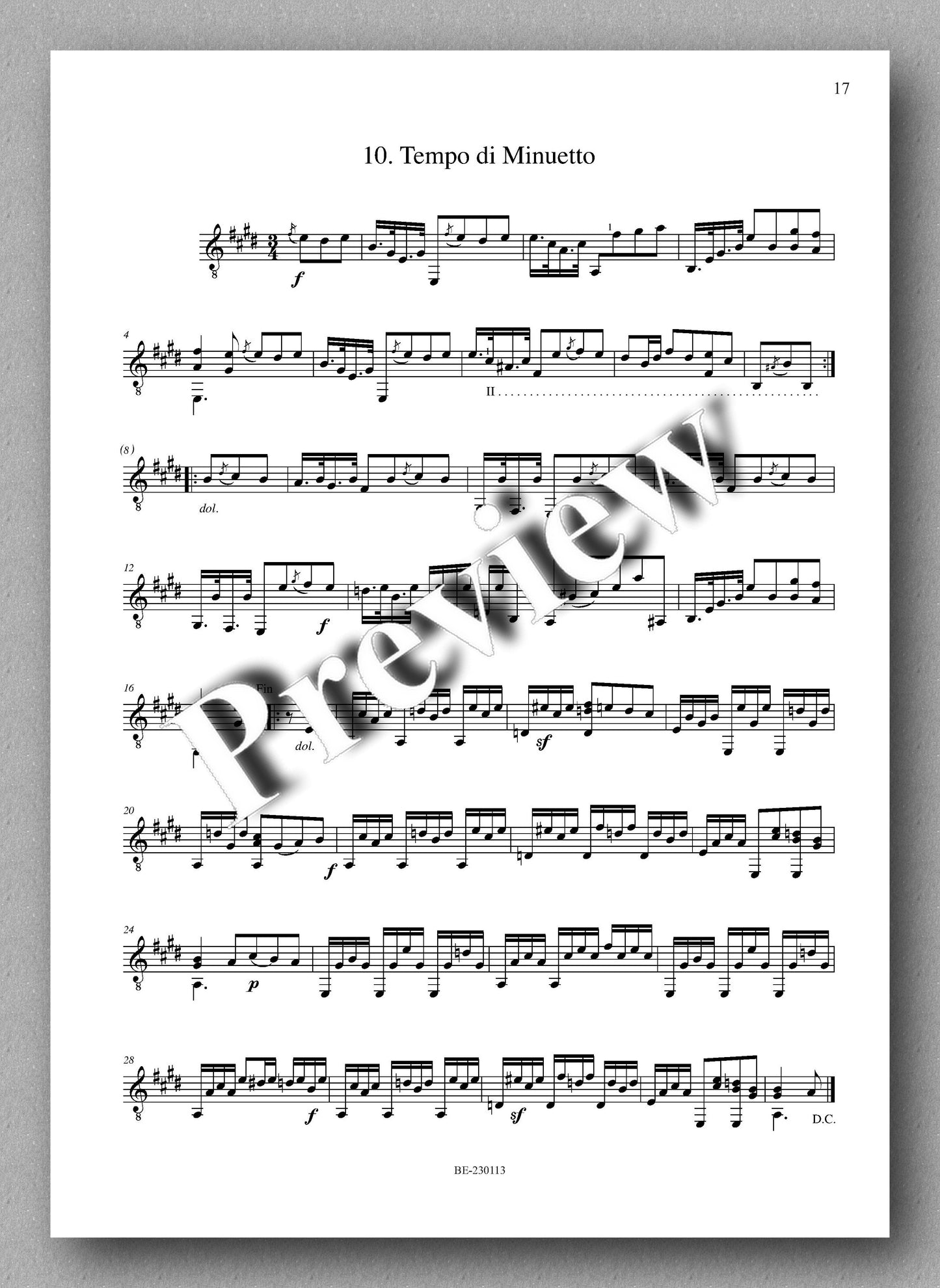 Molino, Collected Works for Guitar Solo, Vol. 25 - preview of the music score 4