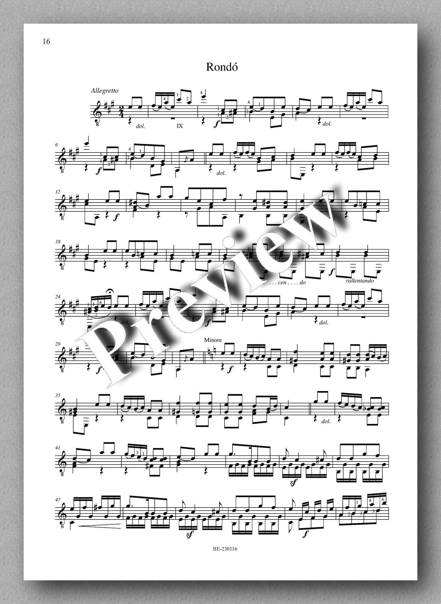 Molino, Collected Works for Guitar Solo, Vol. 28 - preview of the music score 4