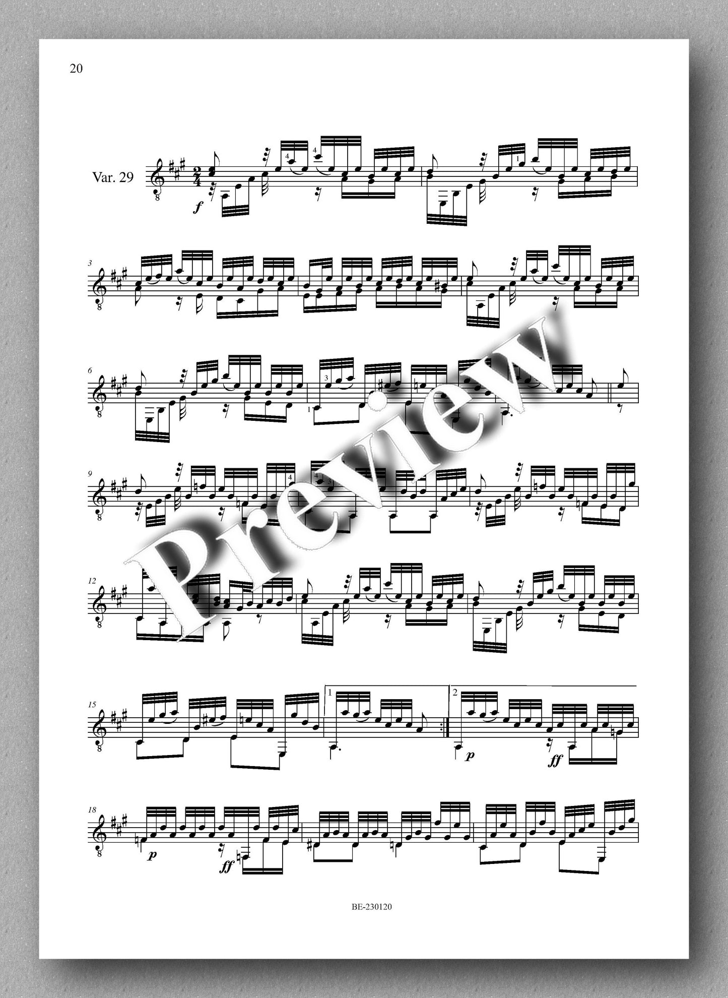 Molino, Collected Works for Guitar Solo, Vol. 32 - preview of the music score 4