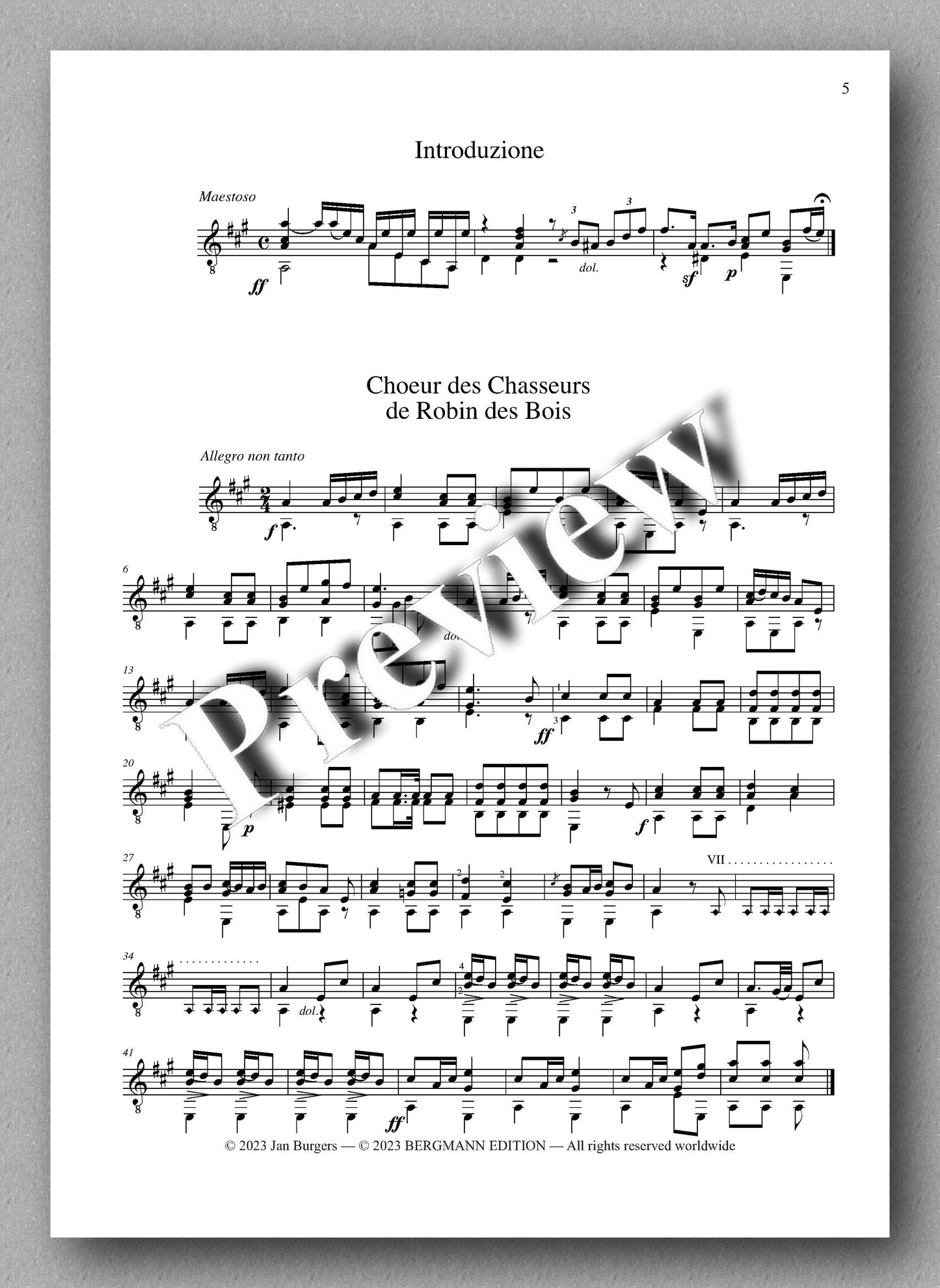 Molino, Collected Works for Guitar Solo, Vol. 34 - preview of the music score 1
