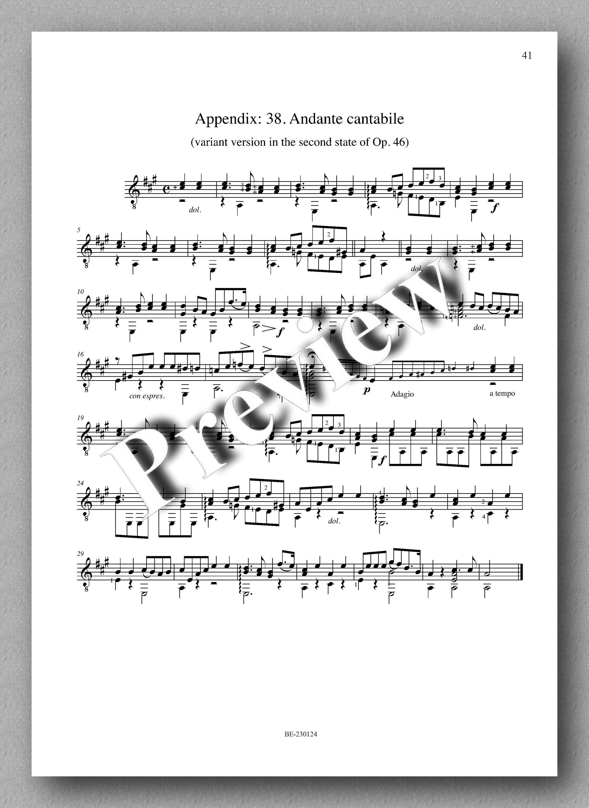 Molino, Collected Works for Guitar Solo, Vol. 36 - preview of the music score 5