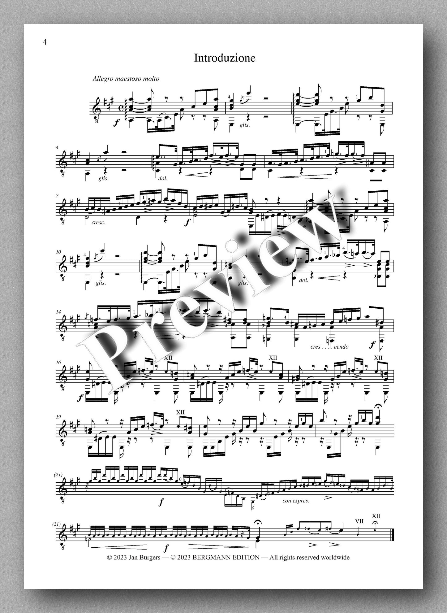 Molino, Collected Works for Guitar Solo, Vol. 44 - preview of the music score 1