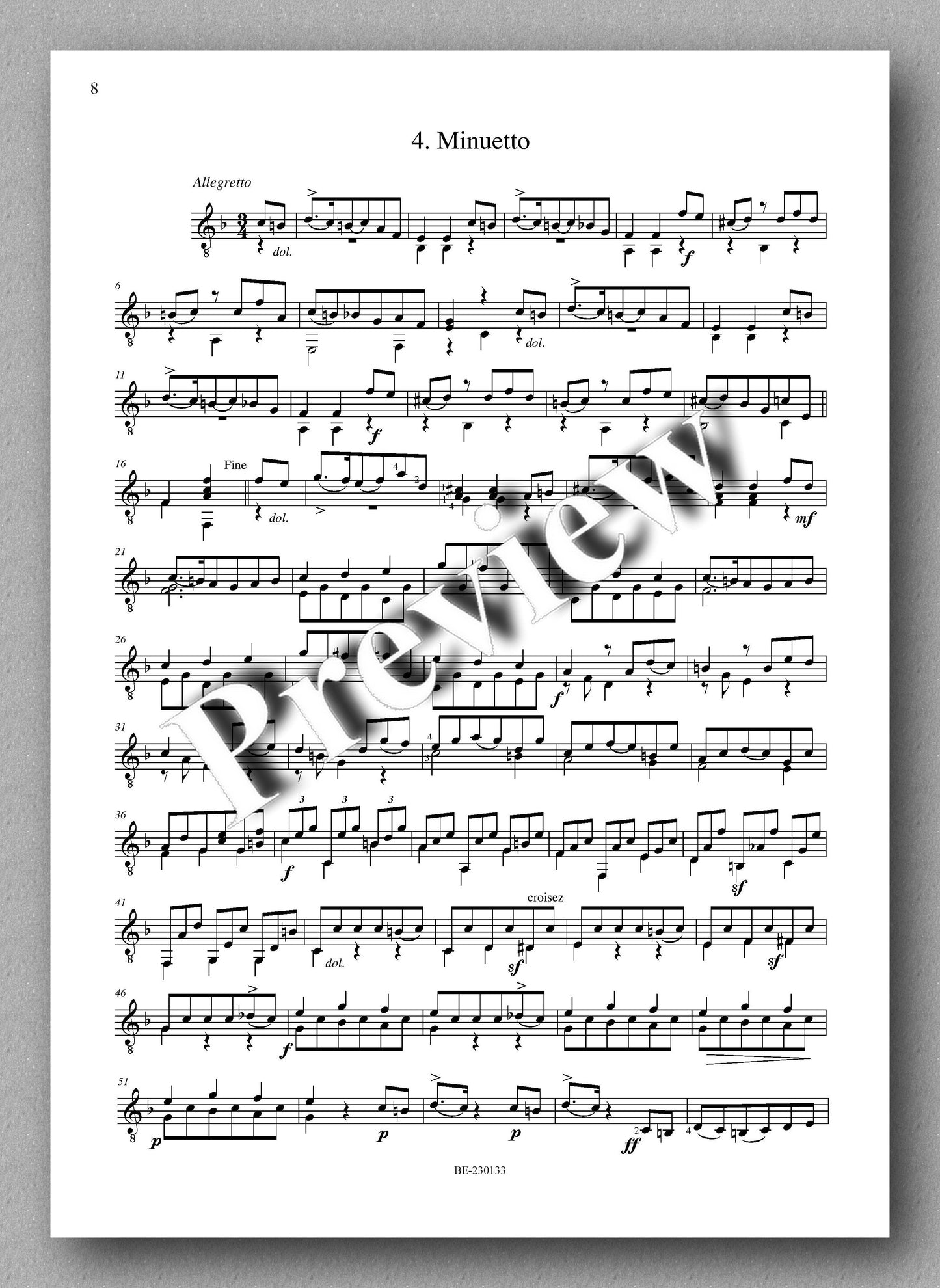 Molino, Collected Works for Guitar Solo, Vol. 45 - preview of the music score 2