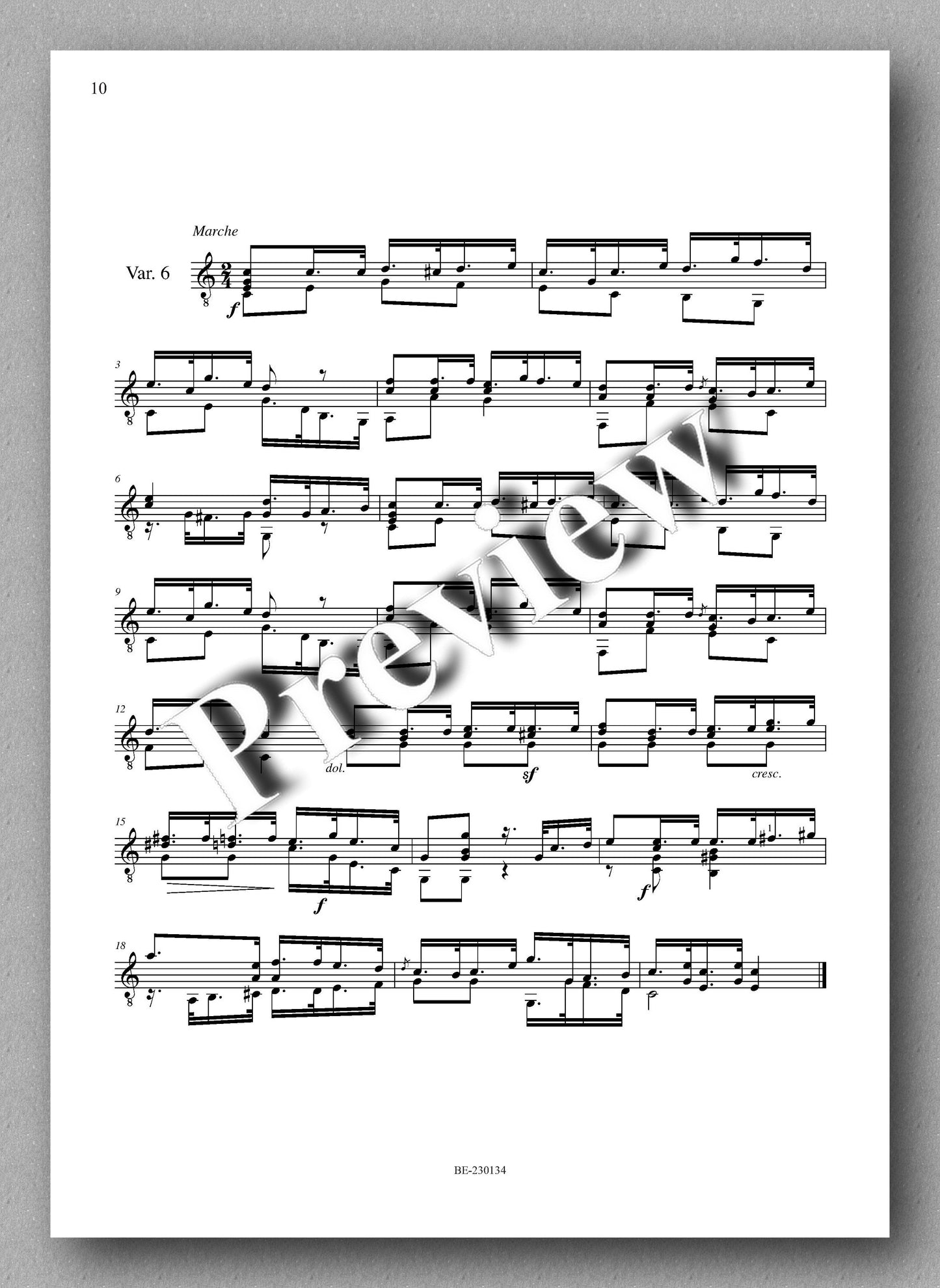 Molino, Collected Works for Guitar Solo, Vol. 46 - preview of the music score 2