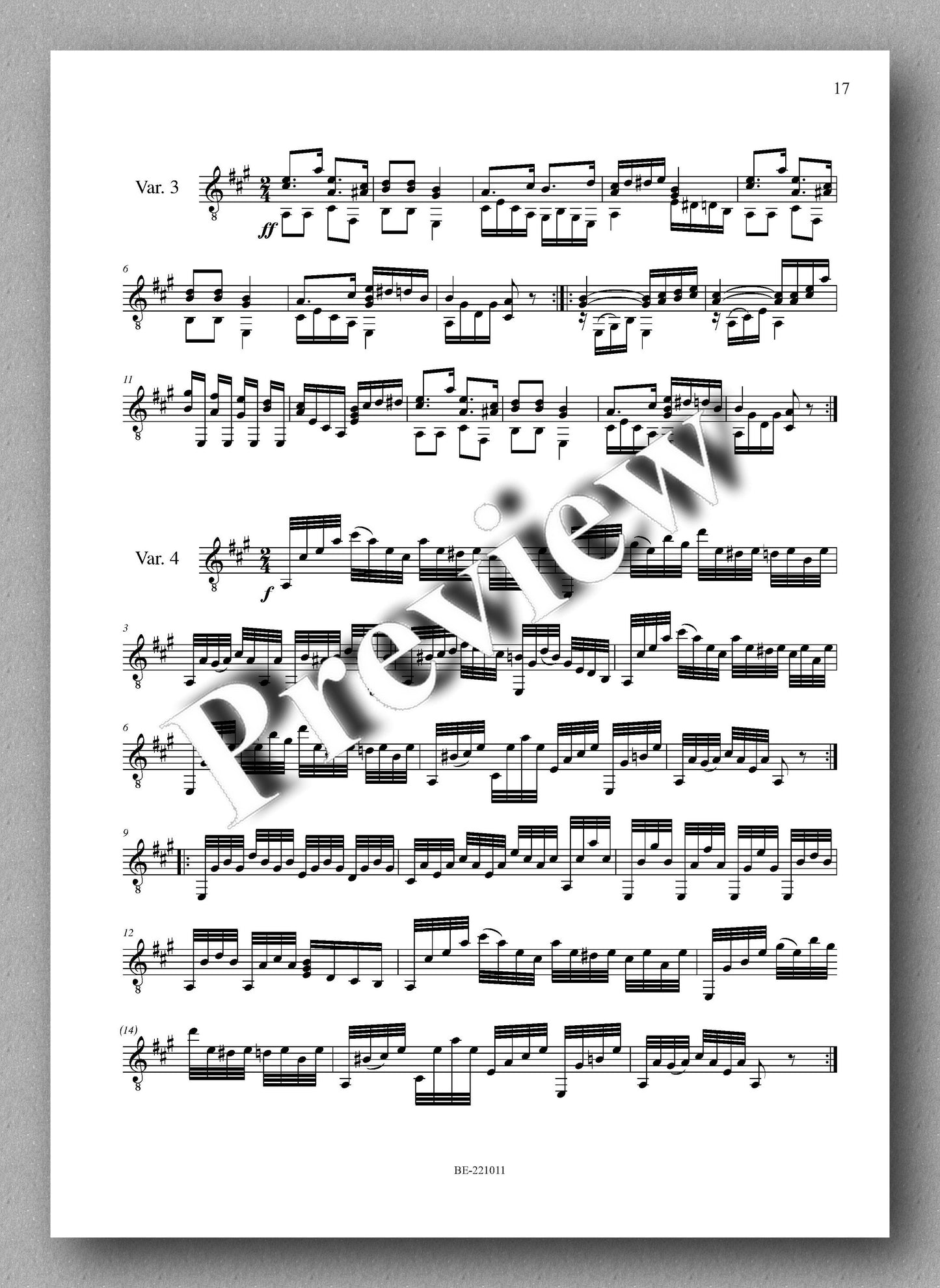 Molino, Collected Works for Guitar Solo, Vol. 7 - preview of the Music score 4
