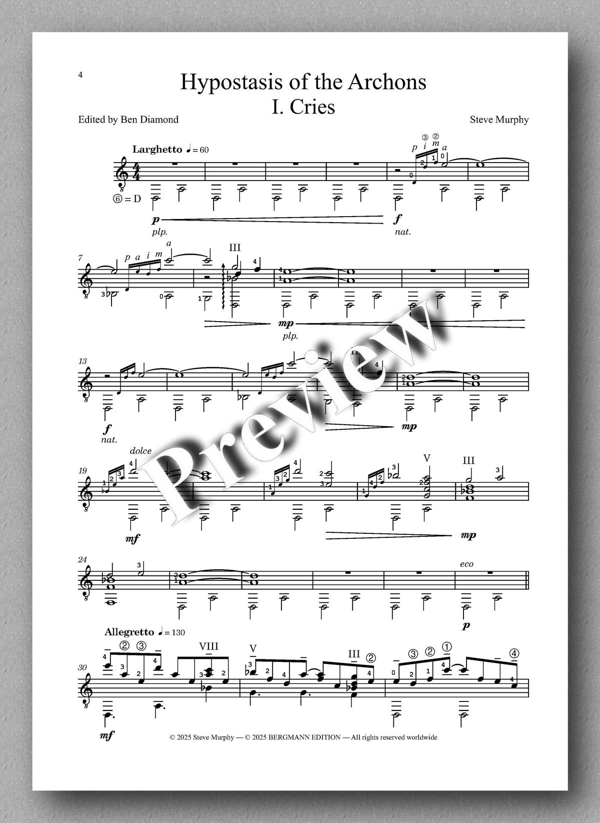 Stephen Murphy, Hypostasis of the Archons - preview of the music score 1