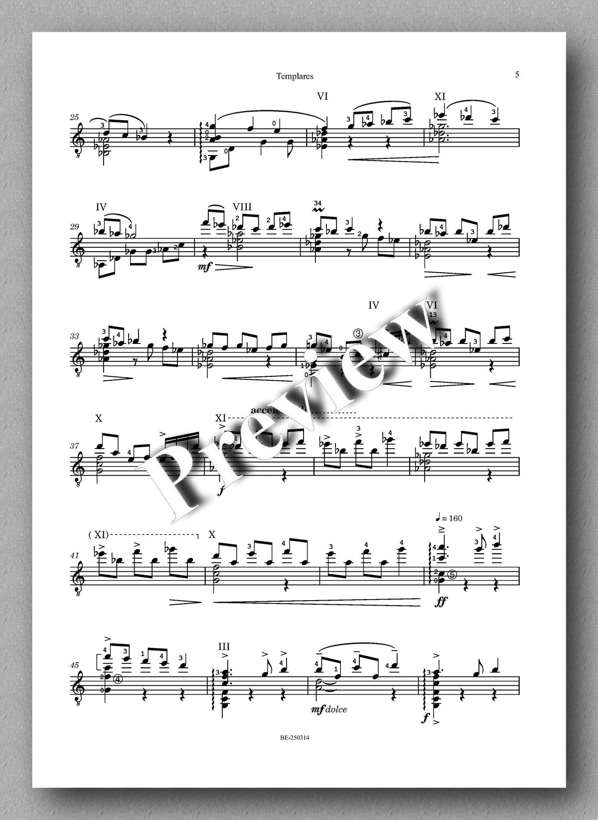 Templares by Daniela Nasti - preview of the music score 2