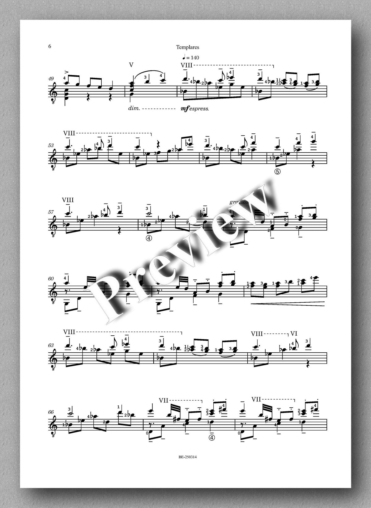Templares by Daniela Nasti - preview of the music score 3