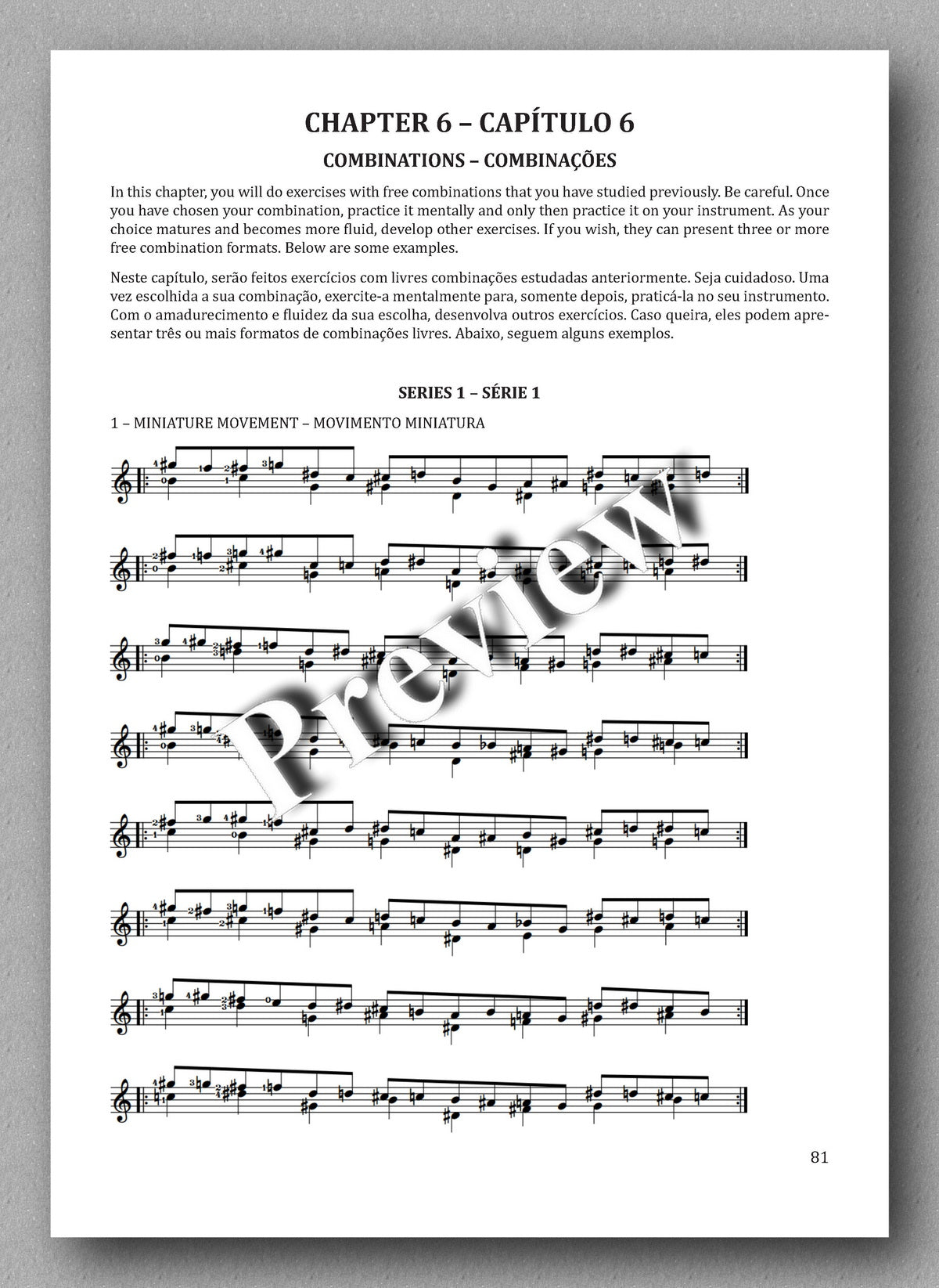 Sheet music with text and notation on a white background