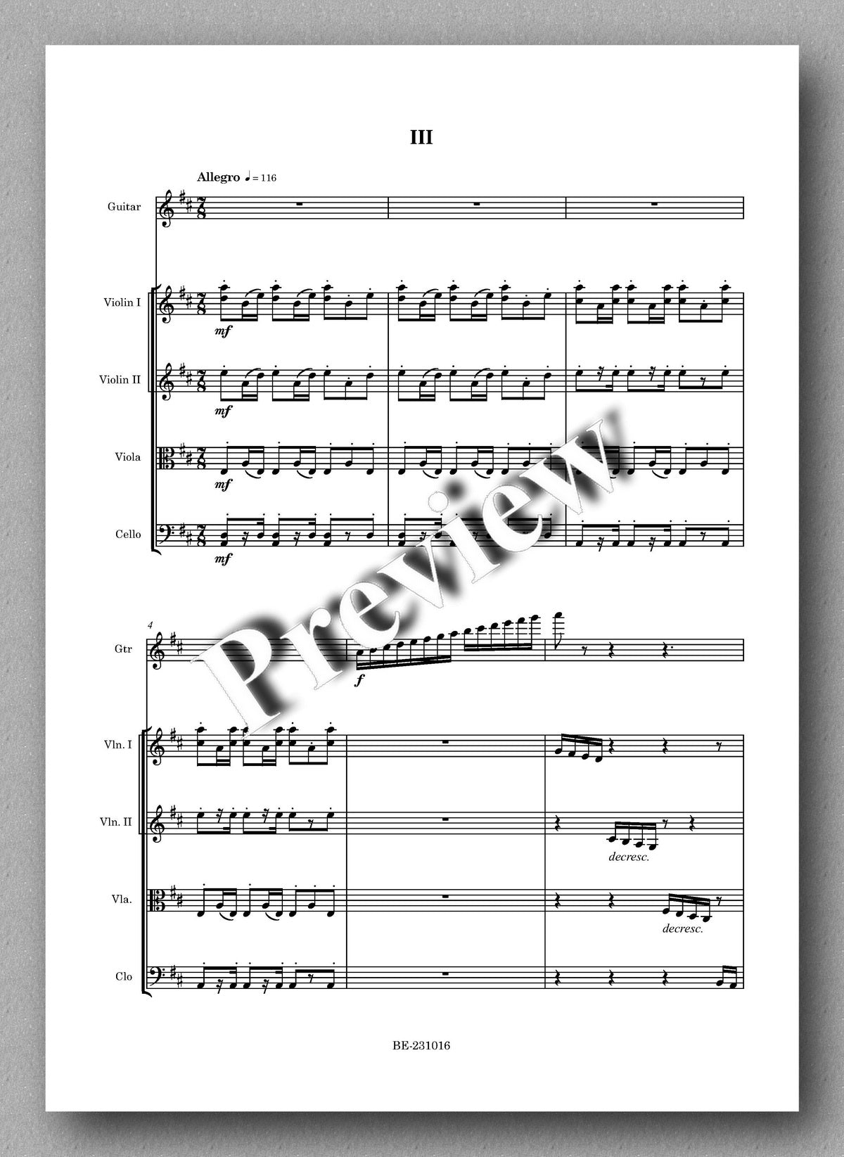 Concertino № 2 by Brent Parker - preview of the music score 3