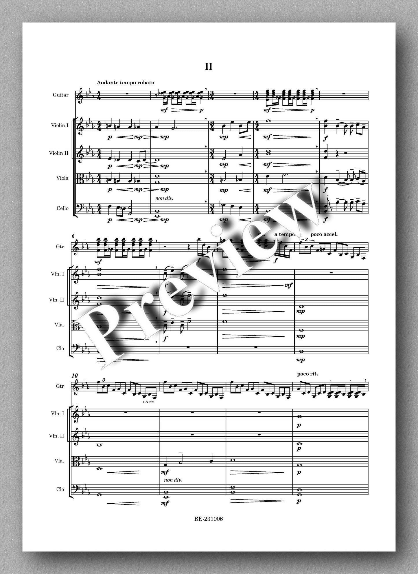 Concertino № 1 by Brent Parker - preview of the music score 2