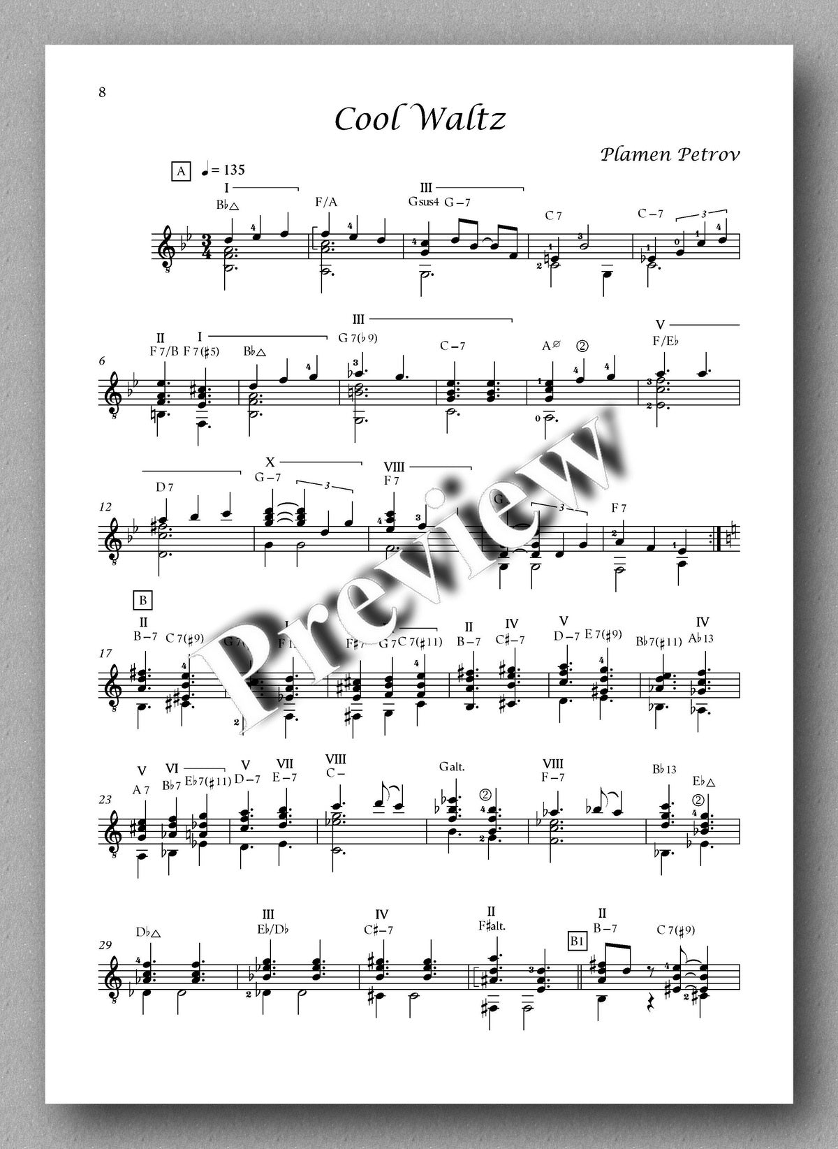 Three Jazz Pieces by Plamen Petrov - preview of the music score 3